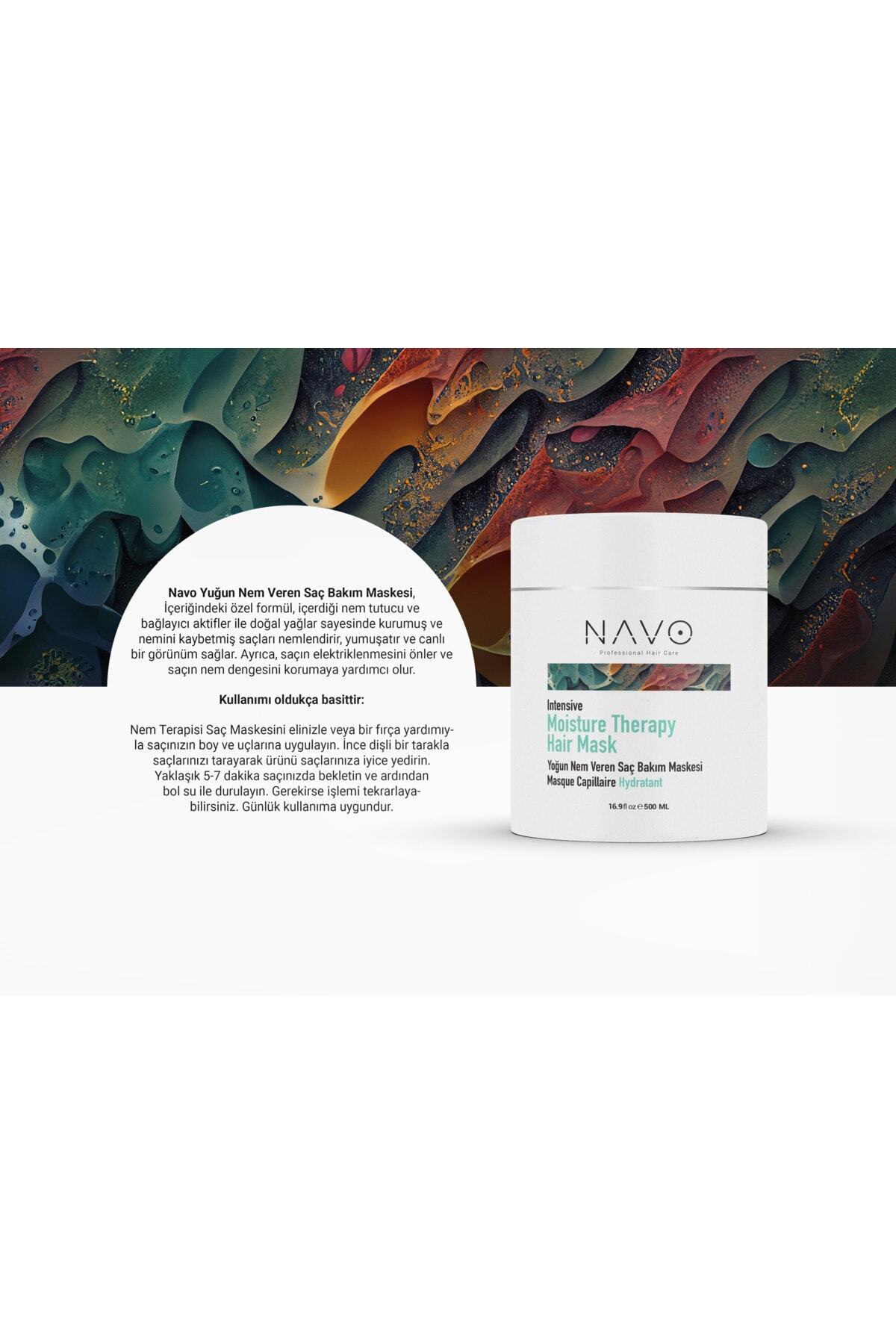 Yoğun Nem Veren Saç Maskesi | Moisture Therapy Hair Mask 500 ml — Navo-mt-01 — تصویر 4 از 4