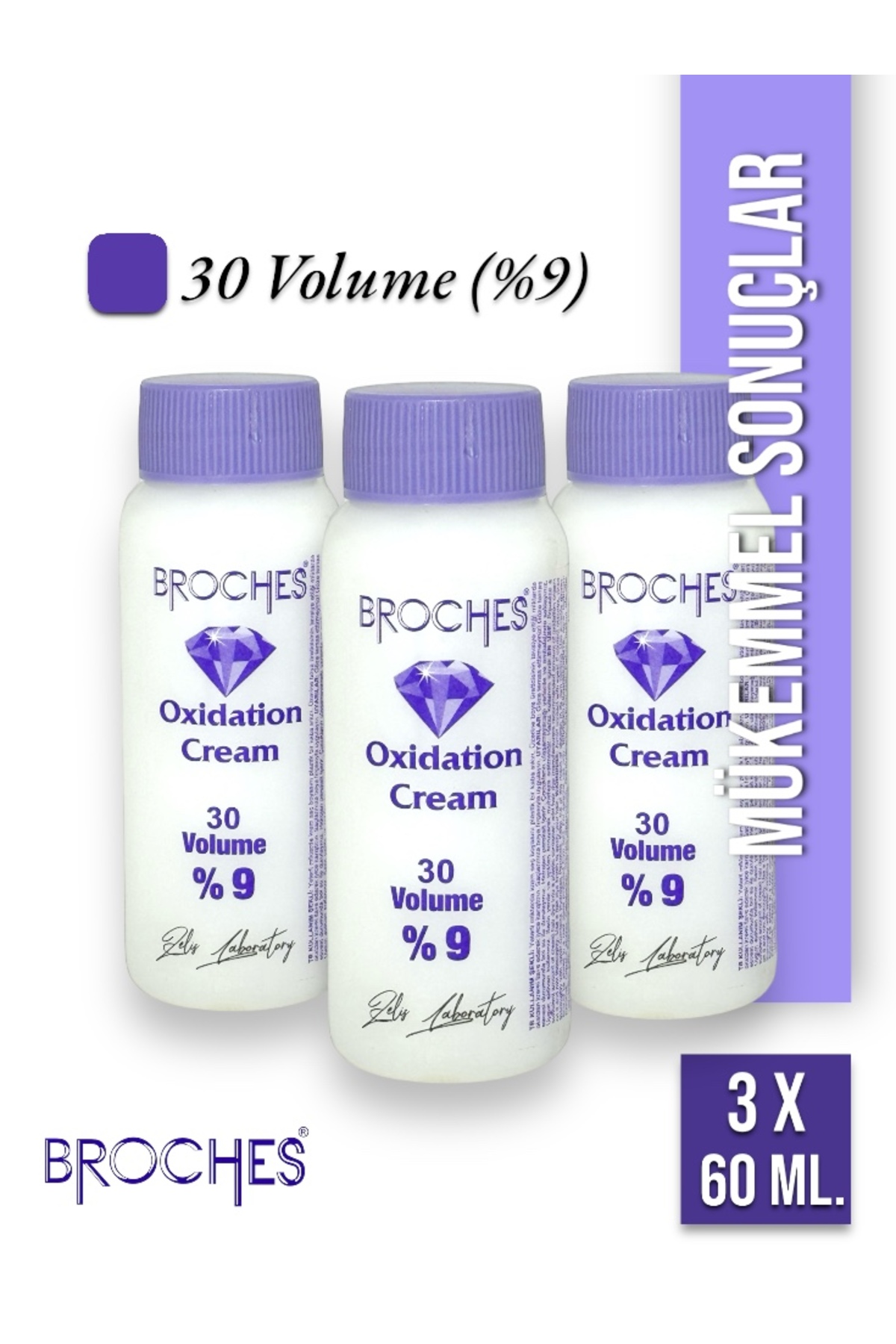 Broches Oksidan Krem 30 Volume (%9) 60 Ml. X 3 Adet — 60 ml. 30 vol. Oks. 3 Adet