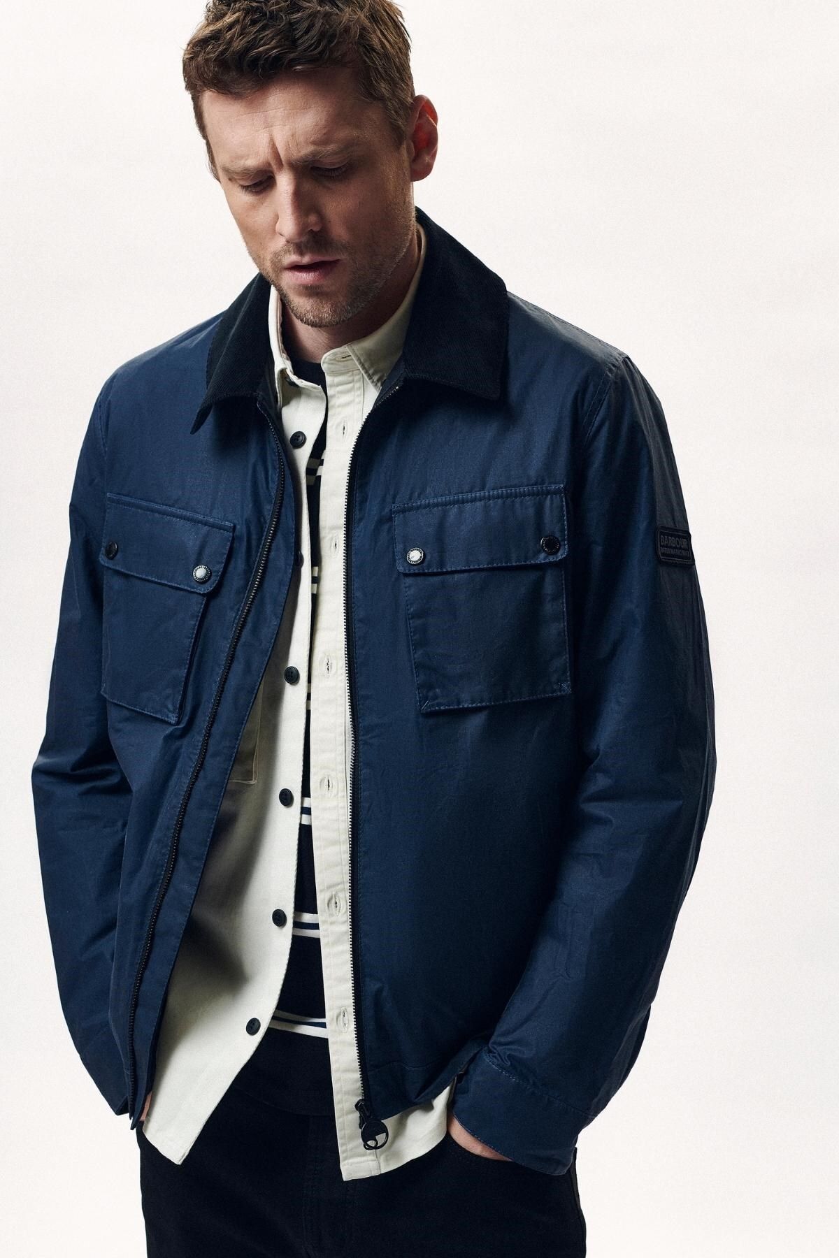 Barbour Jacket Dark blue Regular fit Trendyol