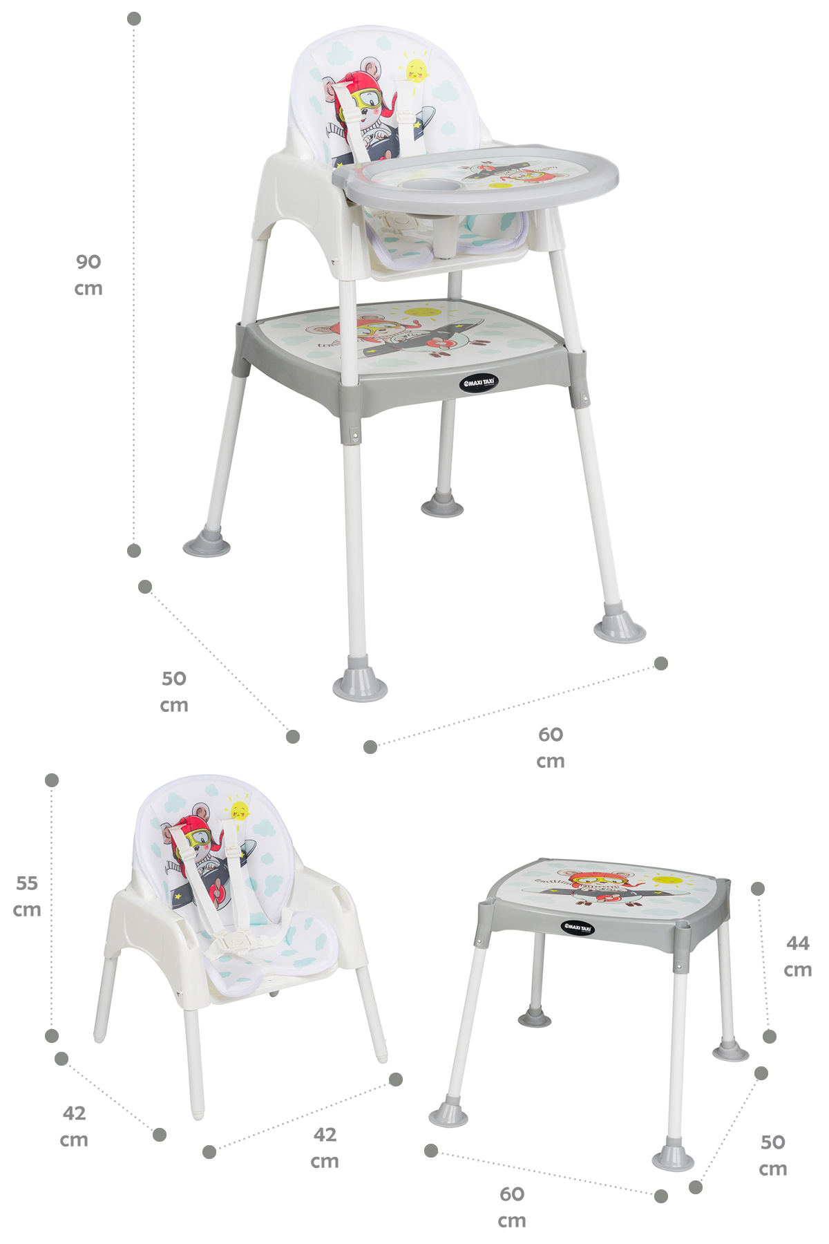 Maxi Taxi Baby Feeding Çalışma Masalı Mama Sandalyesi fotoğrafı 5 (önizleme)