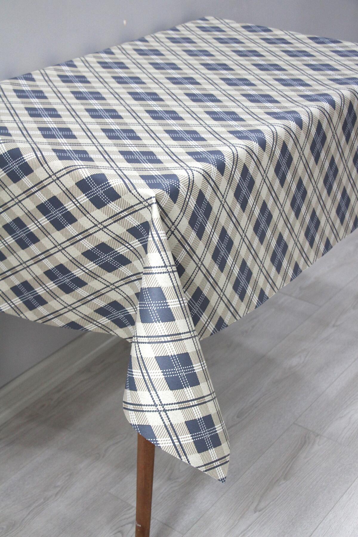 Lined Wipeable Pvc Linoleum Tablecloth 1202-4