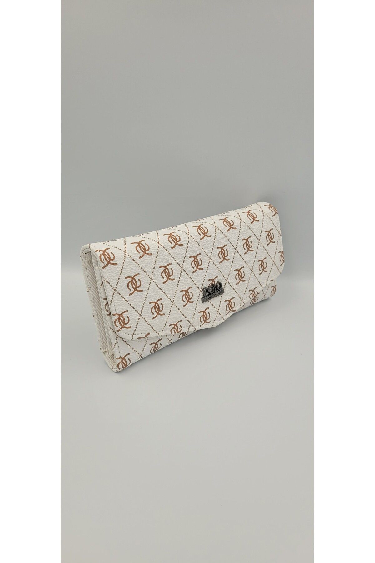 DAVID POLO-Women's Quality Patterned Multi-Compartment Large Size Wallet with Mobile Phone Detail 1