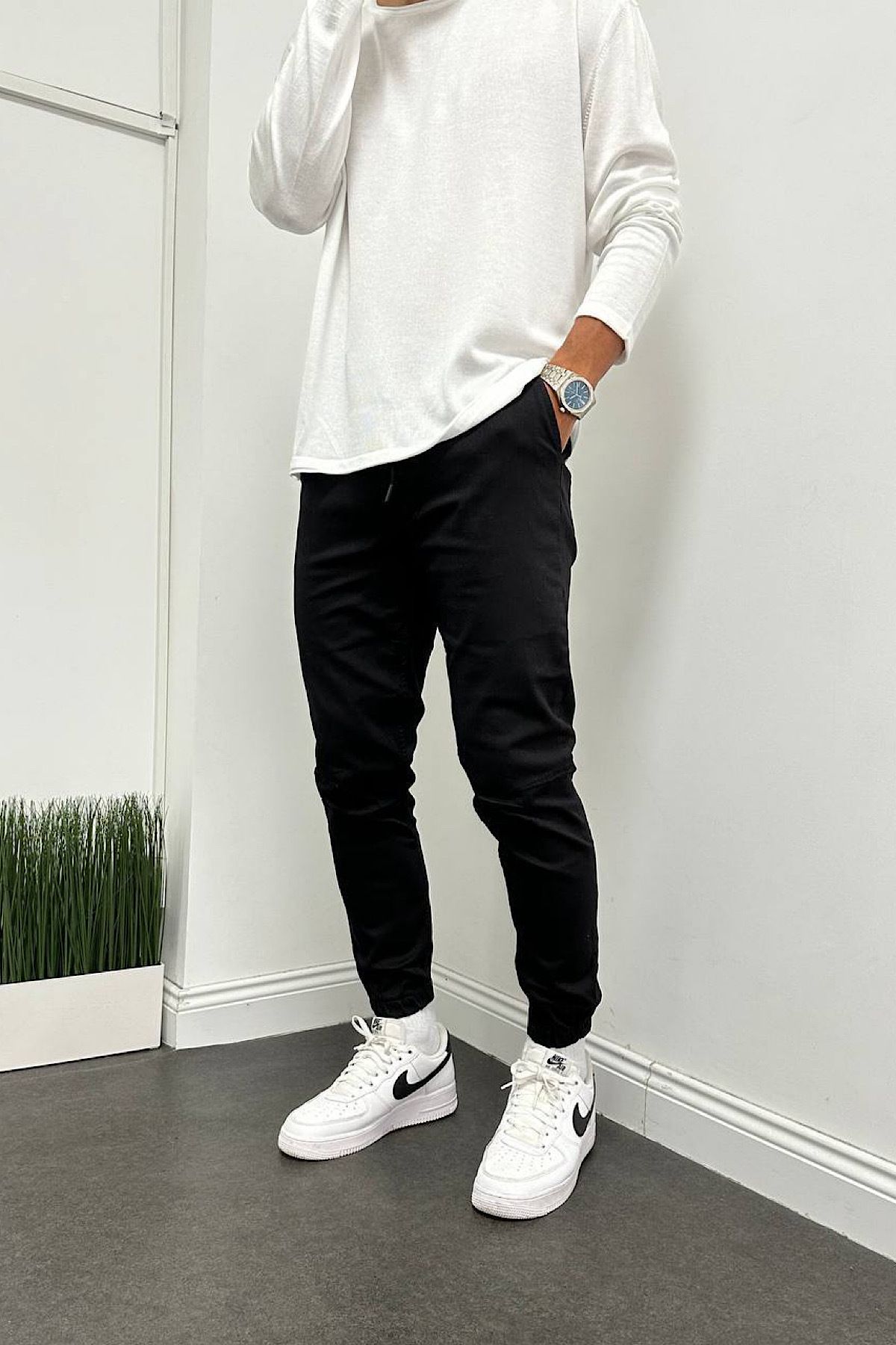 شلوار مشکی مردانه سیاه لباس رنگ و سفید با تایر Denim Shorty