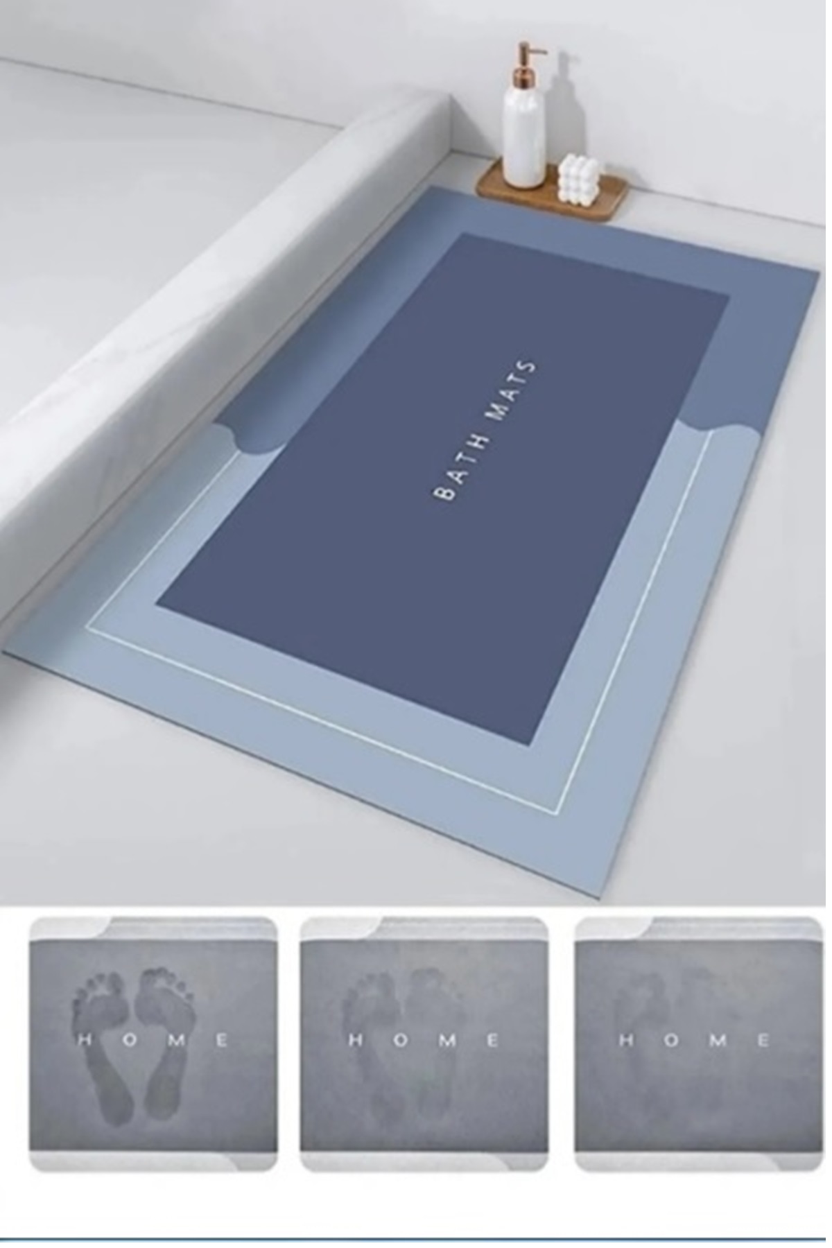 Kitchen Beauty Water Absorbent Mat Ablution Mat Non-Slip Base Diatom 40*60 Cm Square Mat