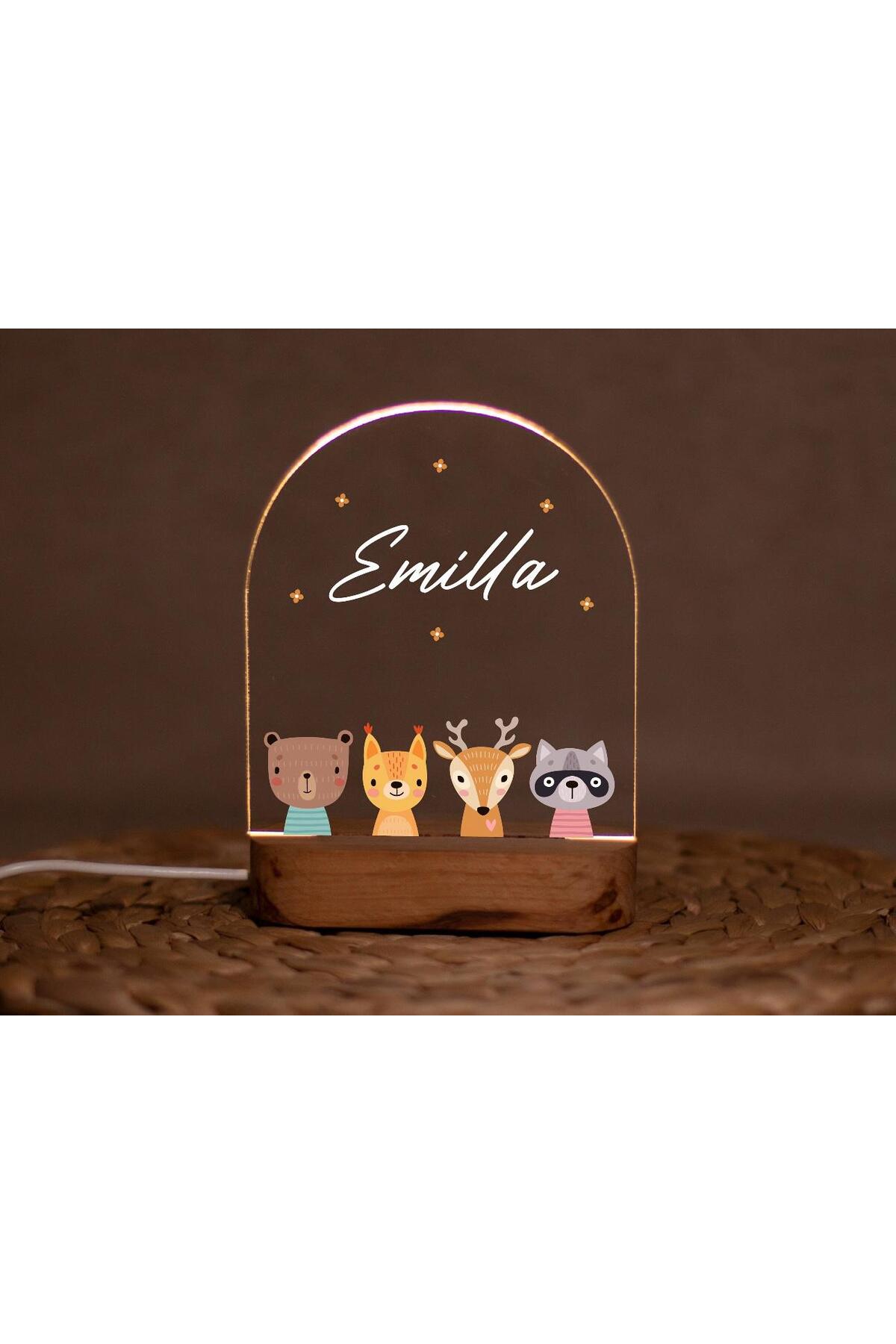 ENCİVA BEBEK ODASI İSME ÖZEL GECE LAMBASI ÇOCUK BEBEK DEKORU HEDİYELİK MODEL2 fotoğrafı 5 (önizleme)