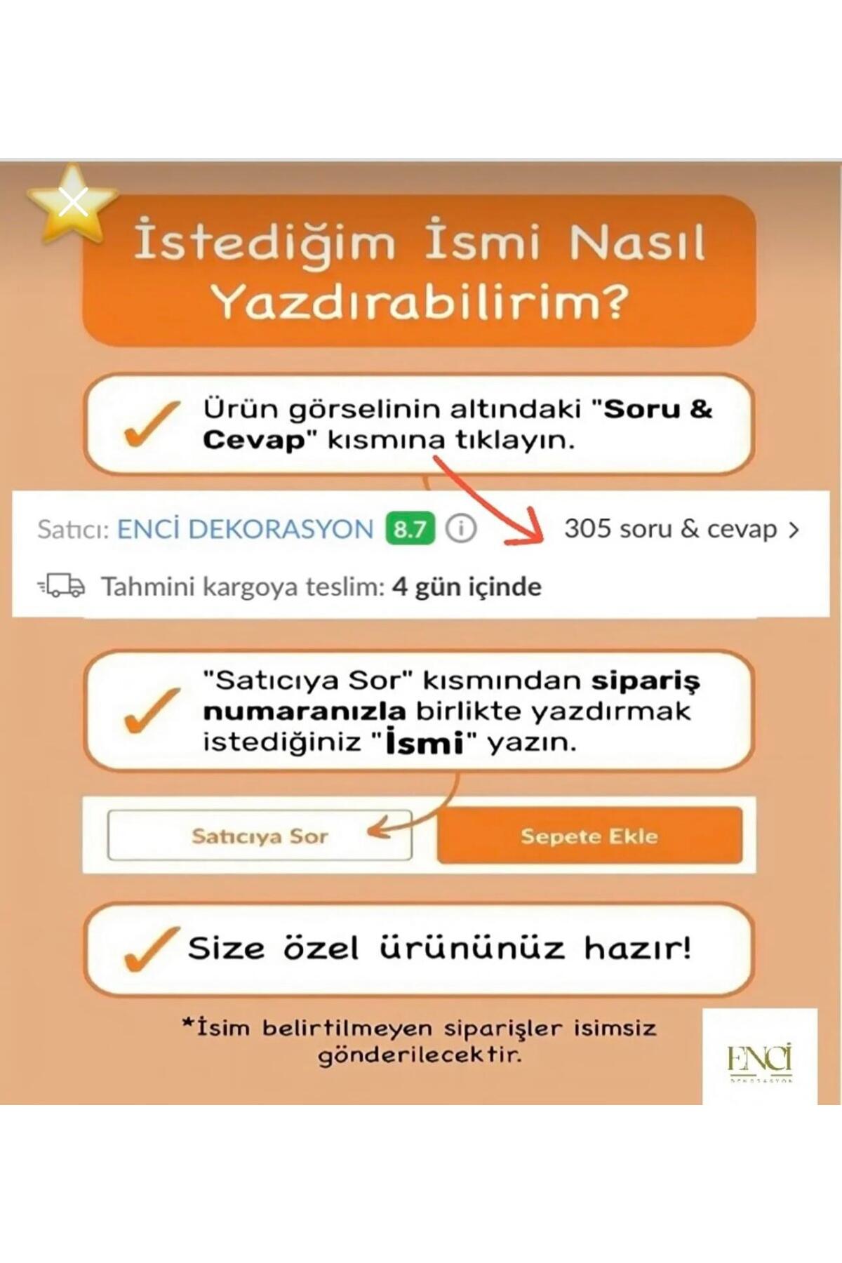 ENCİVA BEBEK ODASI İSME ÖZEL GECE LAMBASI ÇOCUK BEBEK DEKORU HEDİYELİK MODEL2 fotoğrafı 7 (önizleme)