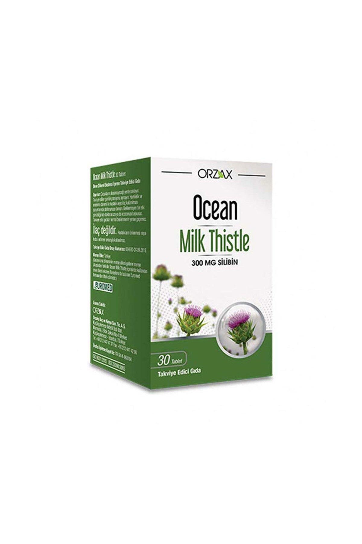 Ocean-حليب الشوك 30 قرصًا - مكمل غذائي يحتوي على نبات الشوك الحليبي + منظف للوجه 100 مل هدية 1