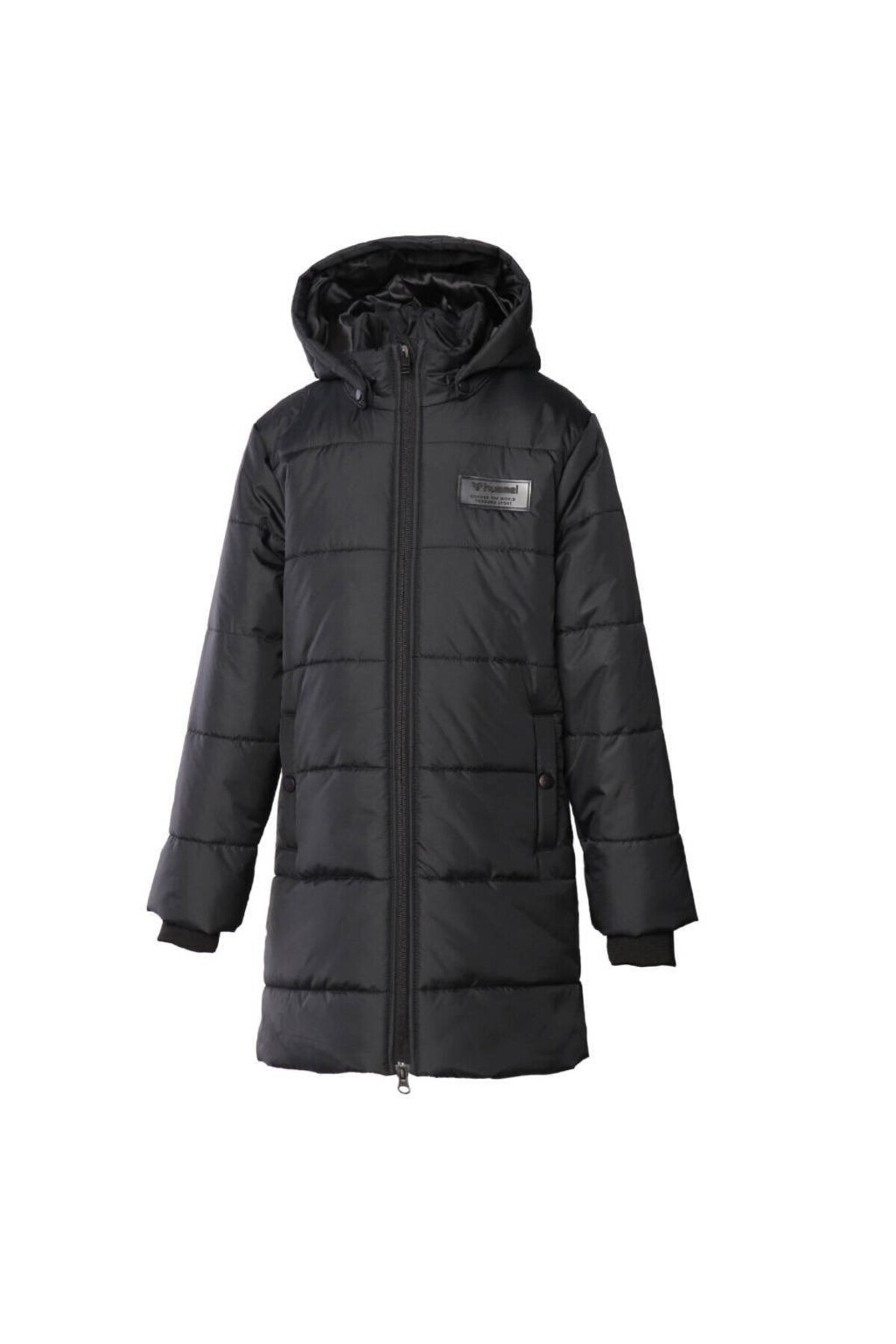 هامل کاپشن پفی کلاه‌دار دخترانه مشکی Cason