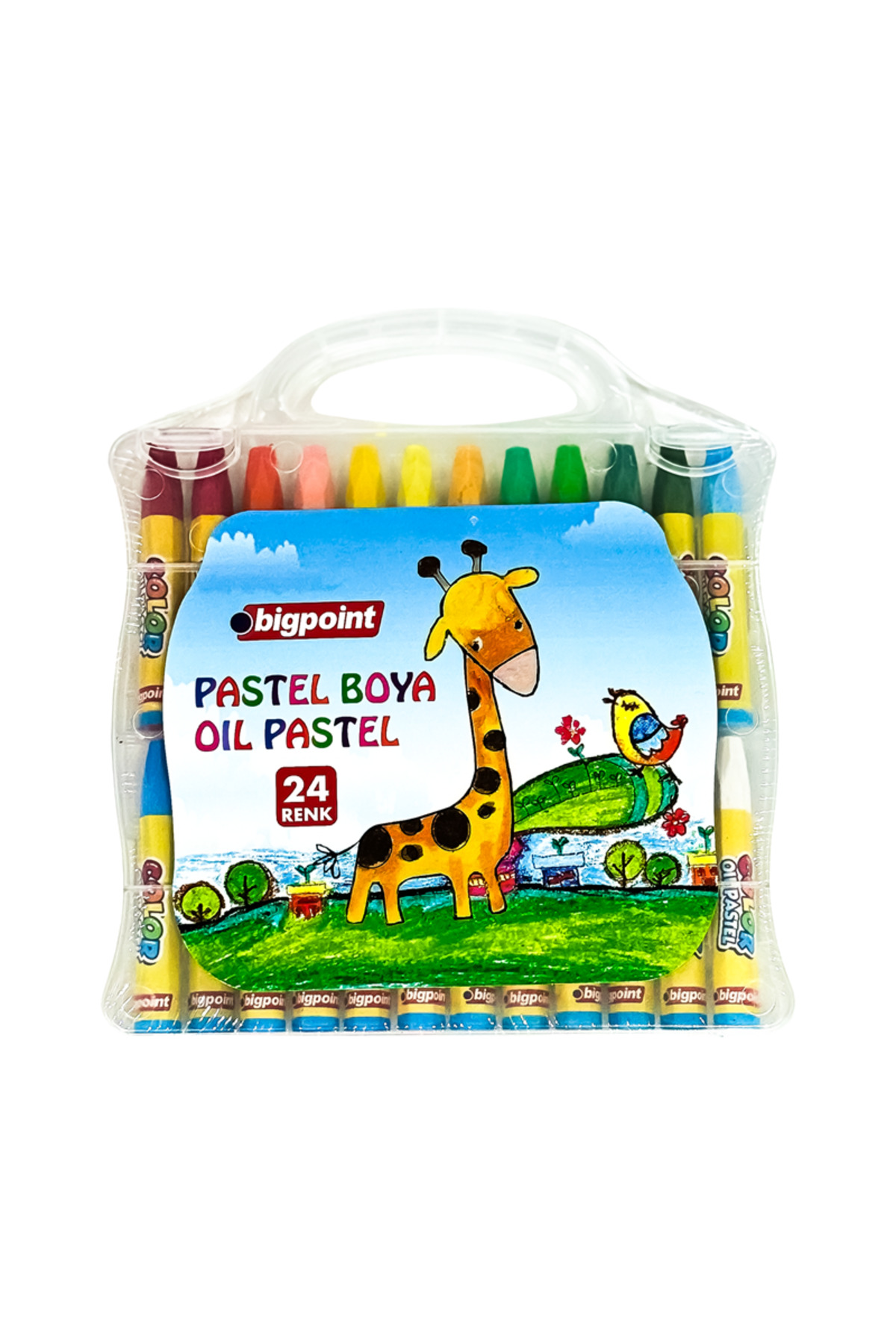 Bigpoint Pastel Boya Çantalı Transparan (Şeffaf Kutu) 24 Renk