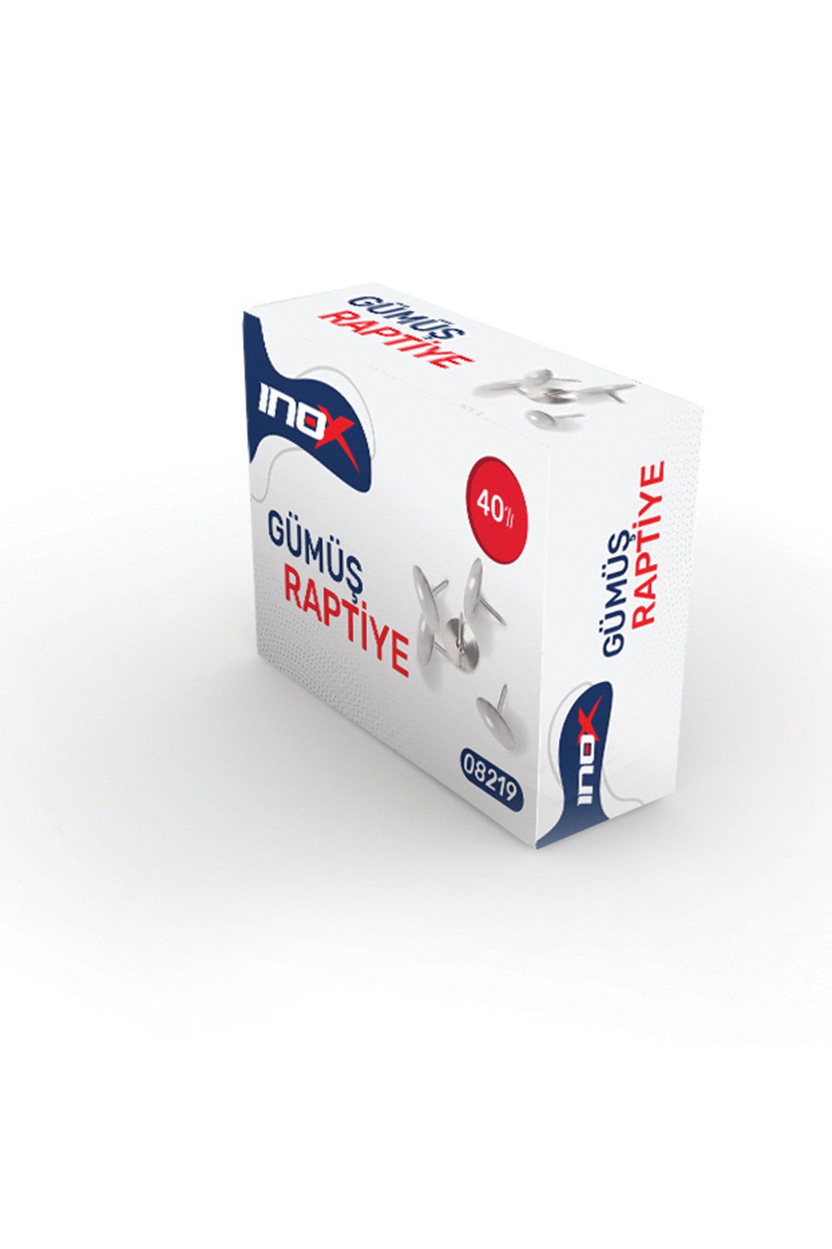 Dağtaş Kırtasiye INOX GÜMÜŞ RAPTİYE 40'LI