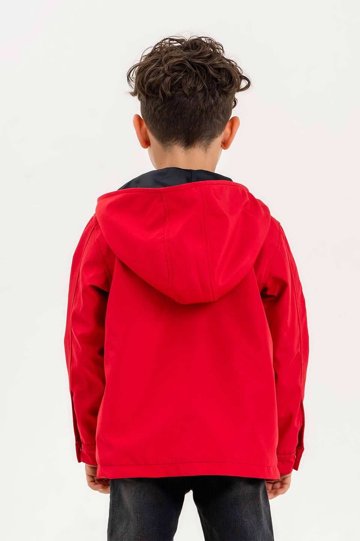 Gold Class Kidswear-Hooded Zippered Embroidery Decorated Waterproof Boy Jacket 6