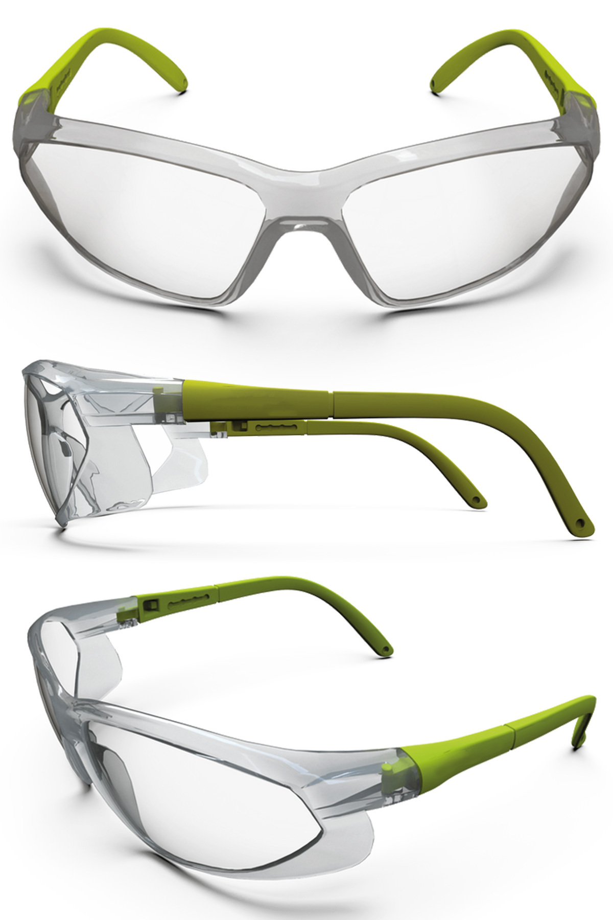 MH MiniHediye Genel Koruyucu Gözlük Ayarlanabilir Kulak Ayarlı UV Korumalı Şeffaf İş Güvenlik Gözlüğü