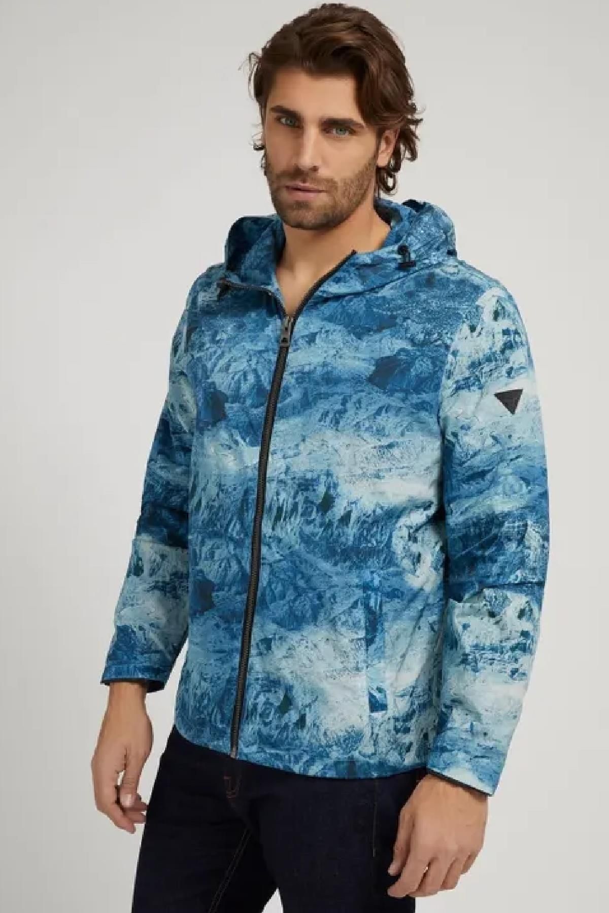 Guess jacket blue discount