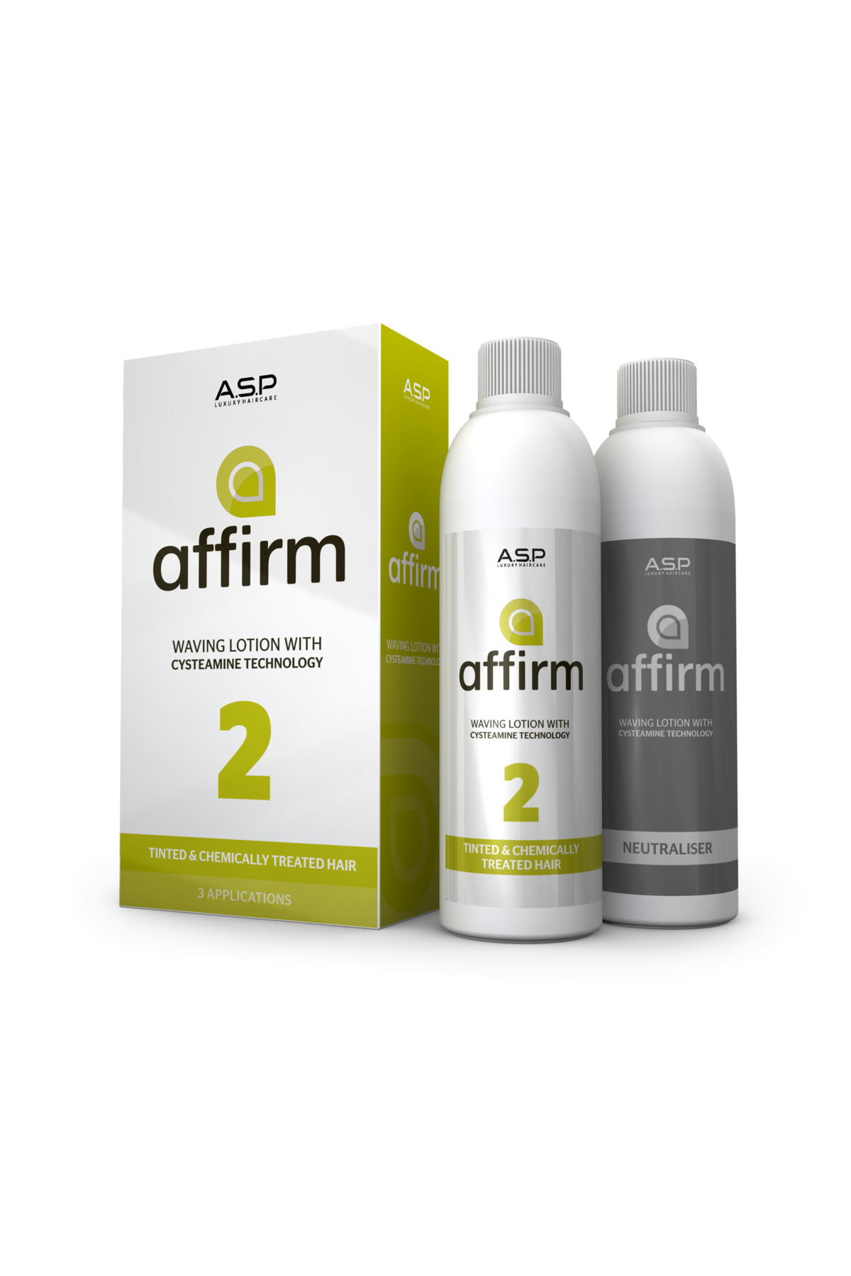 Affinage ASP Affirm (2) Boyalı ve İşlem görmüş saçlar için perma ilacı — 5055786233482