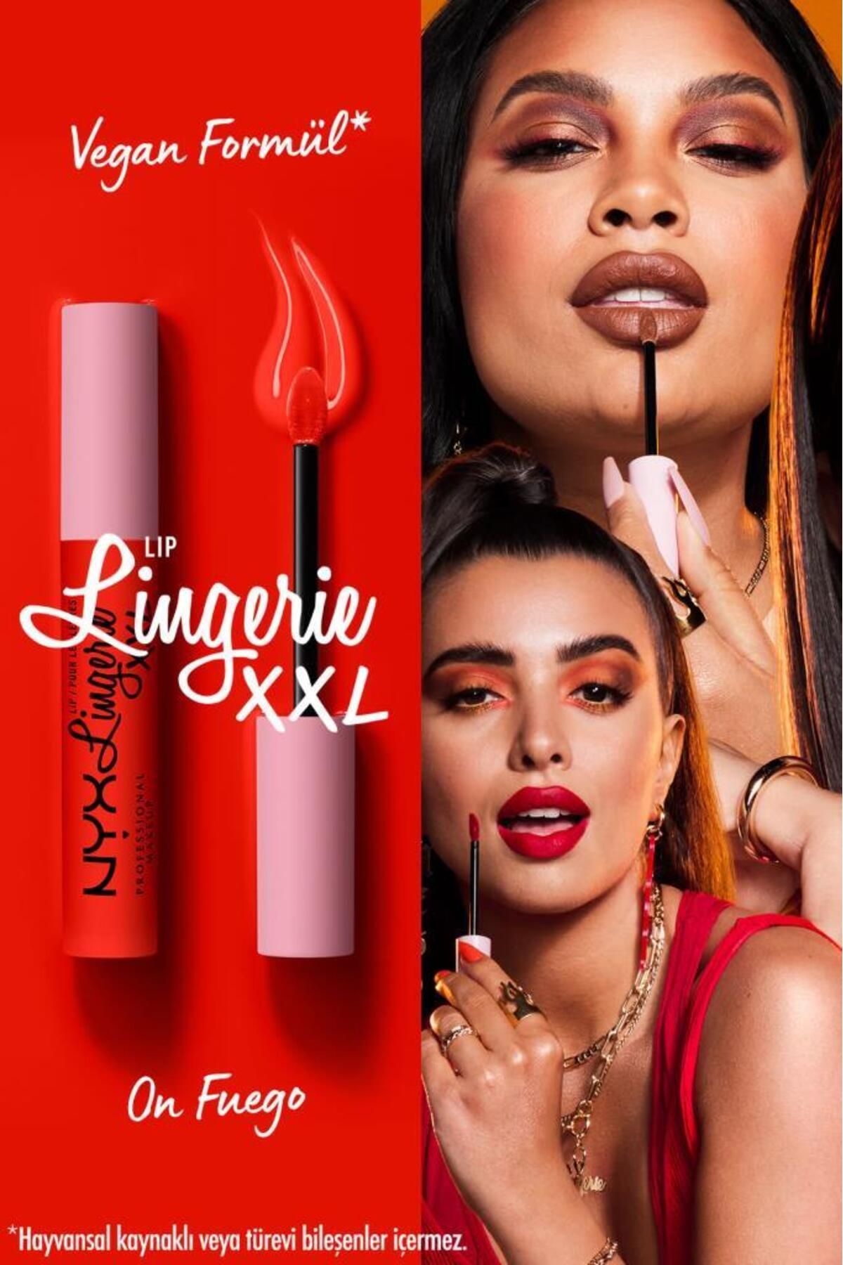 NYX Professional Makeup رژ لب مات مایع Lip Lingerie XXL Fuego