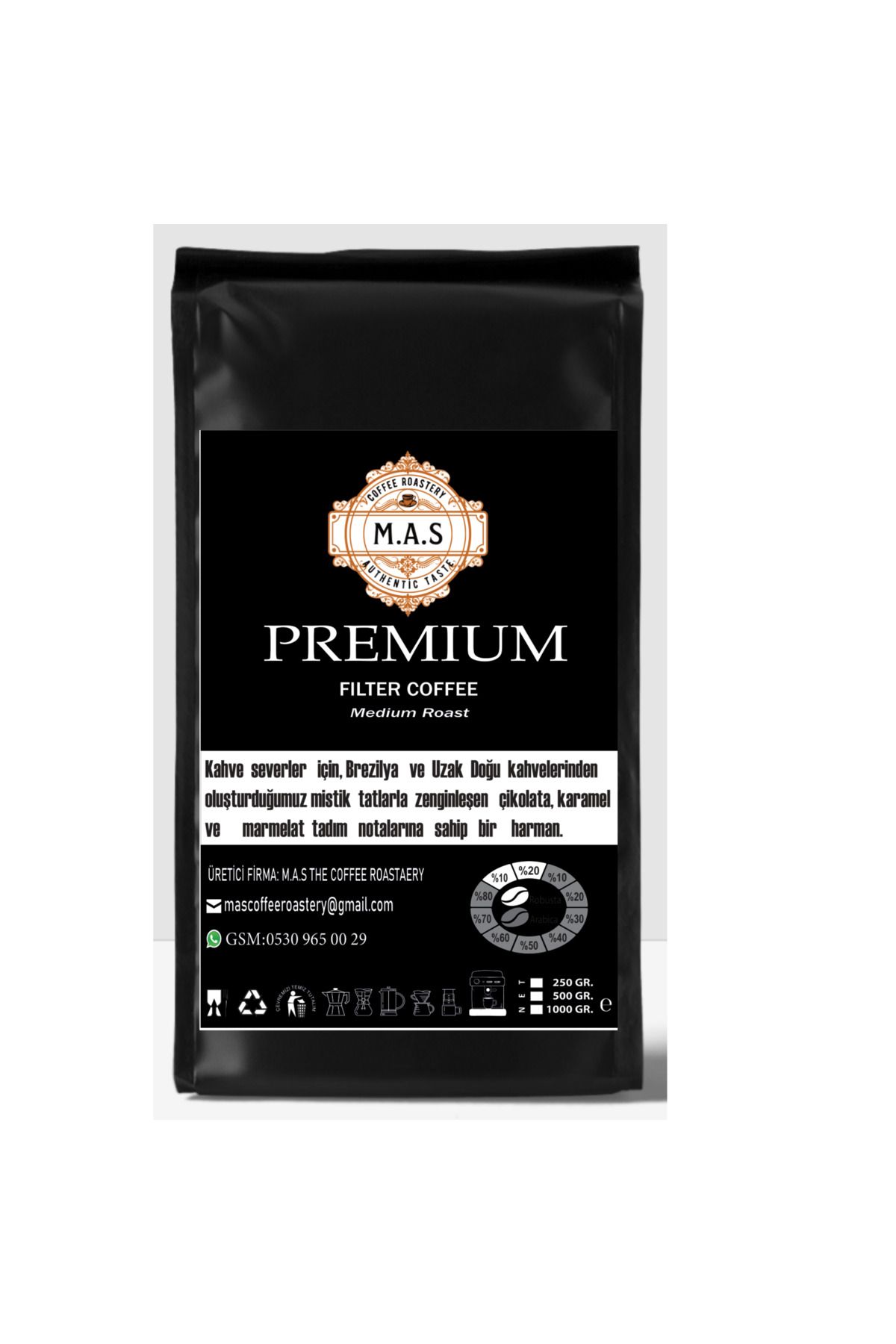 M.A.STHECOFFEEROASTERYPREMIUMFILTERCOFFEEBLEND(ÇEKİRDEKVEYAÖĞÜTÜLMÜŞ)Kahve1Kg.