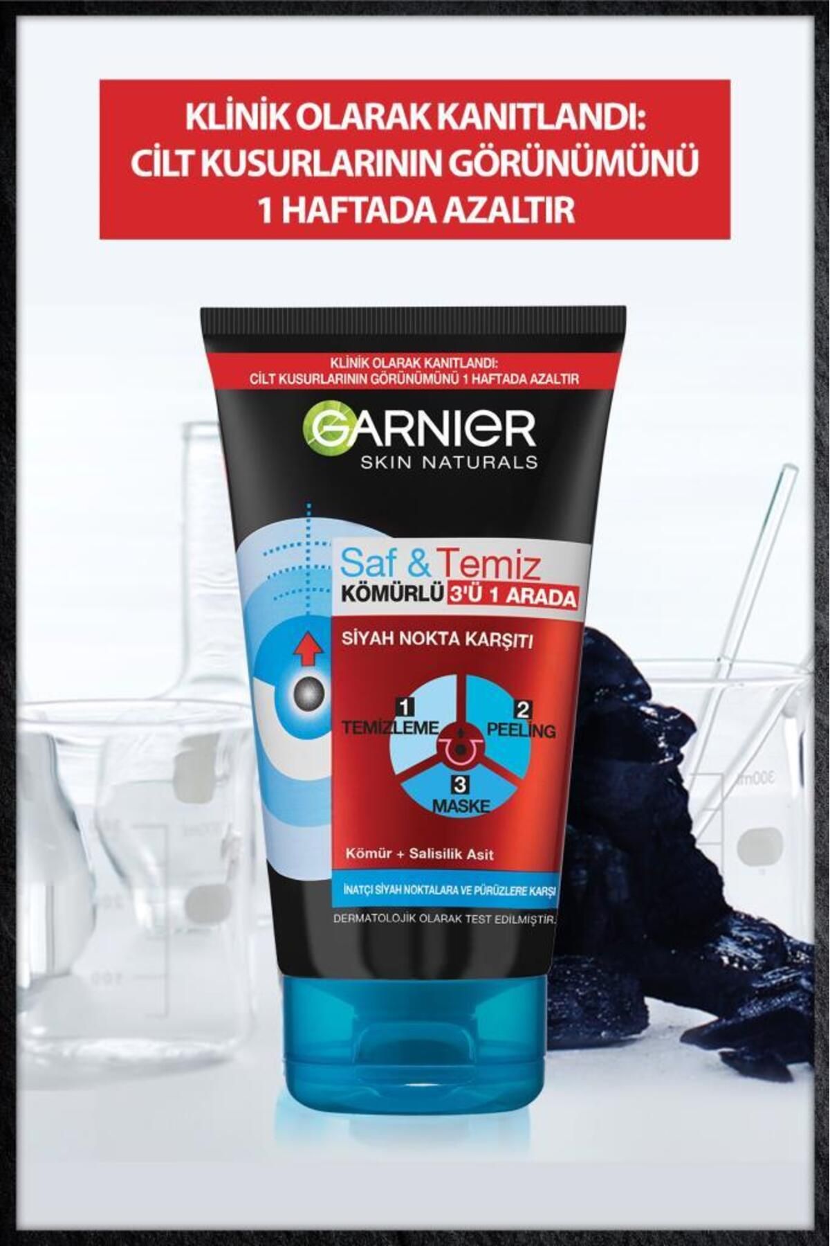 Garnier ضد لکه سیاه ۳ در ۱ ضد تعریق مردانه 150 میلی لیتر