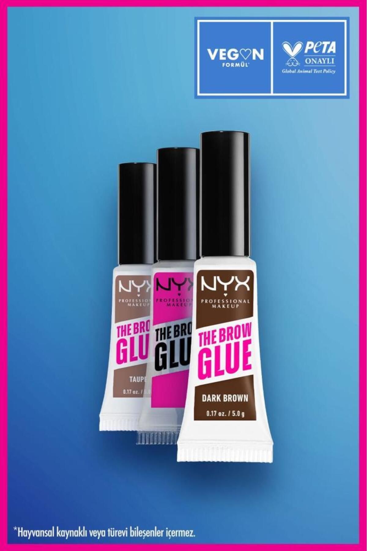 NYX Professional Makeup چسب ابرو فوری استایلر رژویی رژویی قهوه ای تیره
