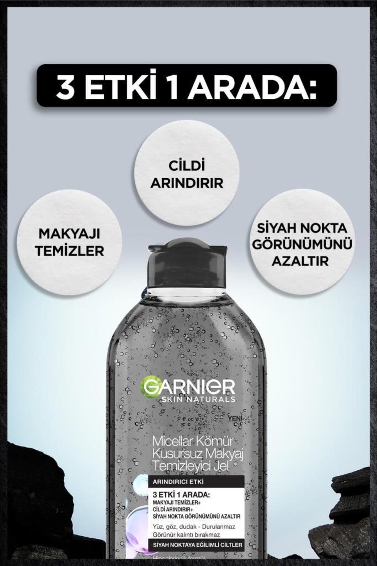 Garnier ژل پاک‌کننده آرایشی مایسلار کربنی با اثر کامل 400 میلی‌لیتر