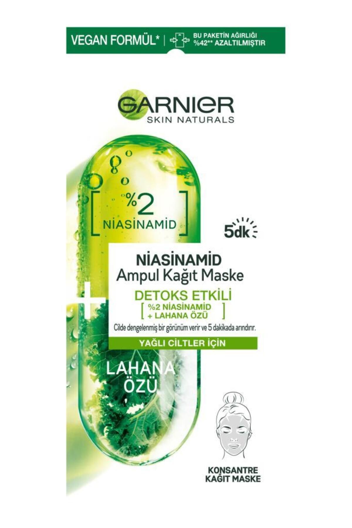 Garnier پوسته کاغذی ماسک پاک‌کننده موثر نیاسینامید دتاکس