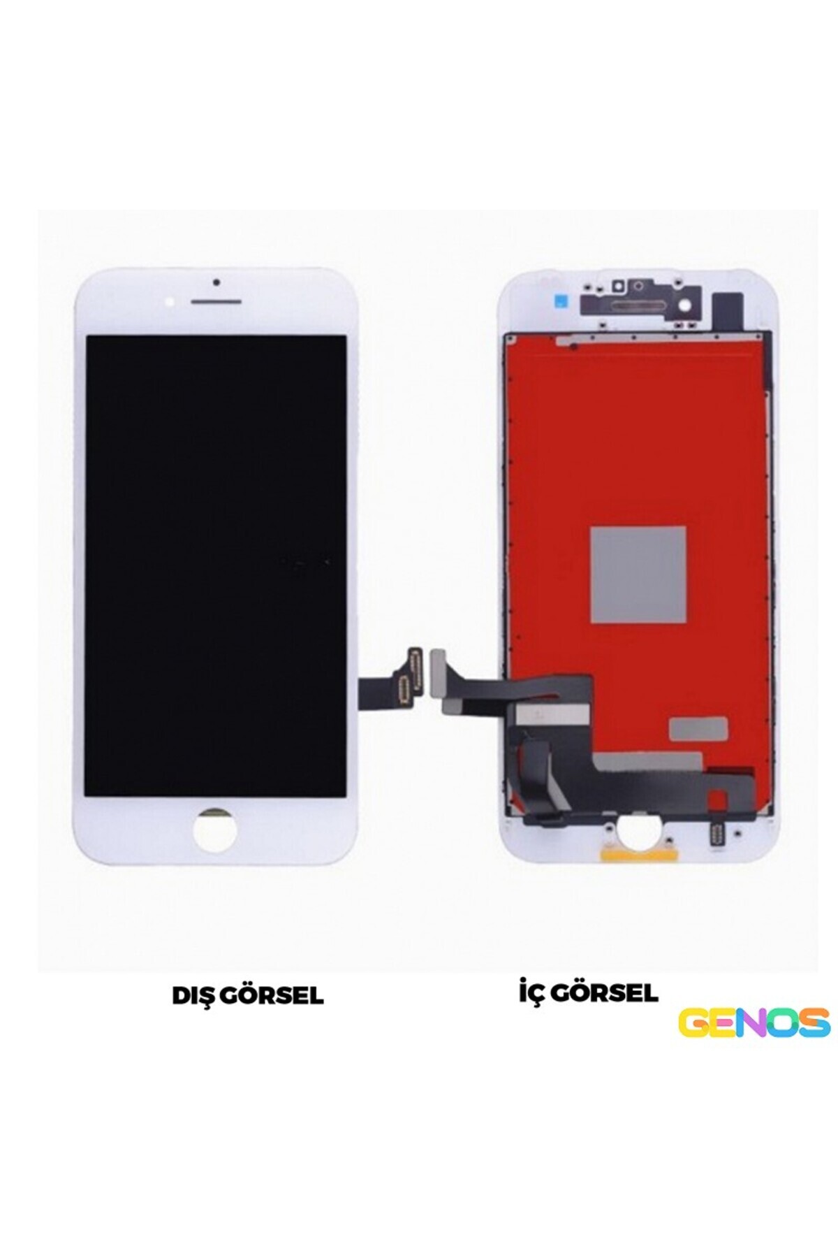 iPhone 8 Compatible Lcd+Touch+Slatted (White) (SN808761)