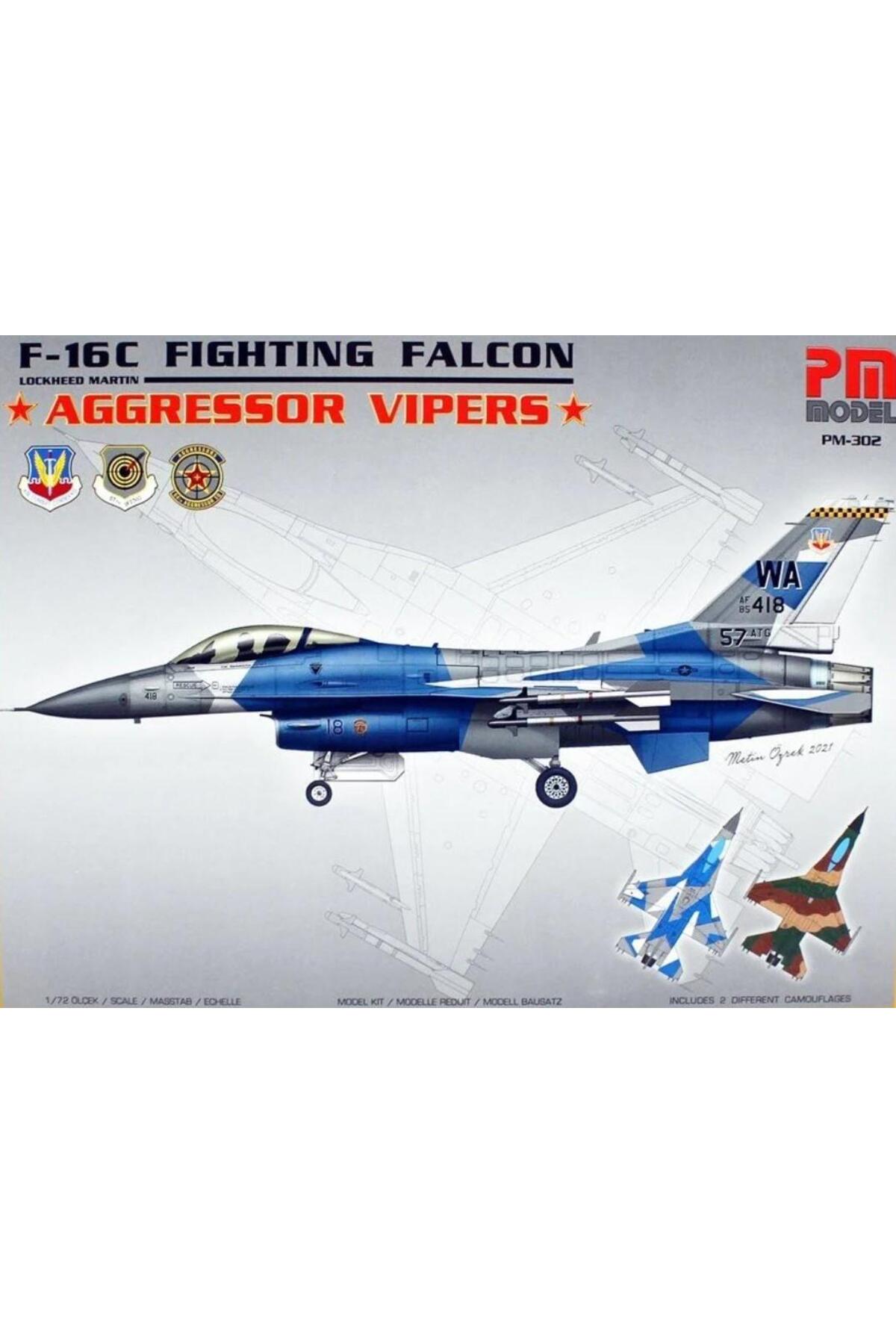 CREWTURK F-16 C Aggressor Pm Model Montajlı Plastik Uçak Maket Kiti