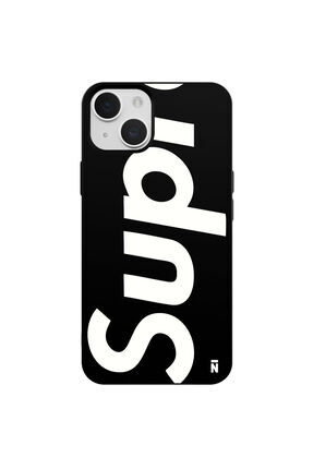 Casen iPhone 13 SUP Tasarımlı Siyah Renkli Silikon Telefon Kılıfı