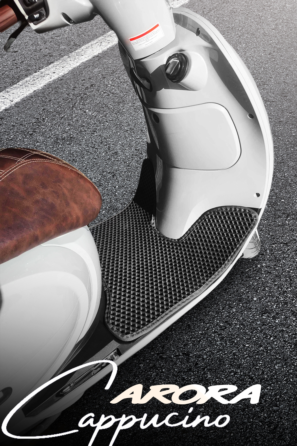 TORPEDO Arora Cappucino 50cc-125c Premium Eva Motosiklet Paspası - Siyah