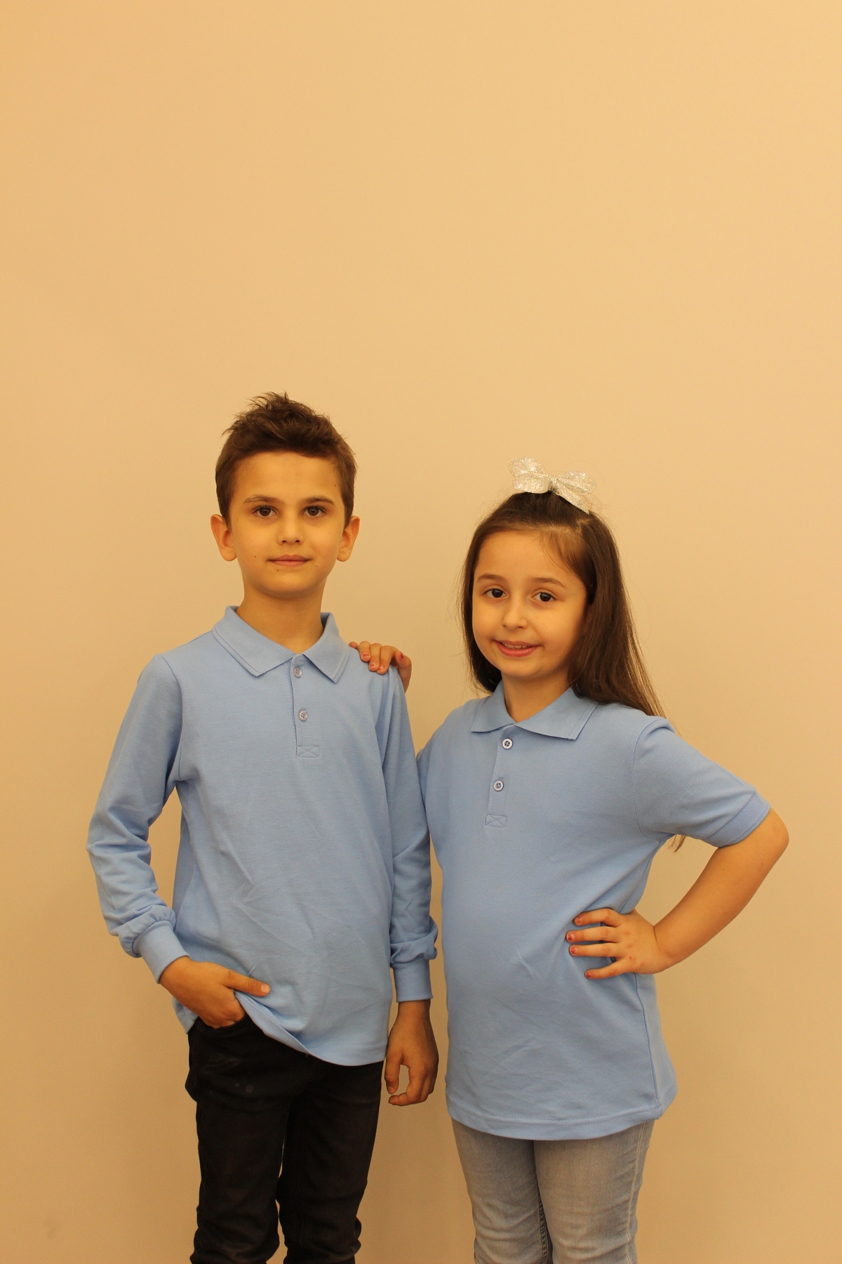 ak giyim Unisex Polo Yaka Tshirt Uzunkol Mavi