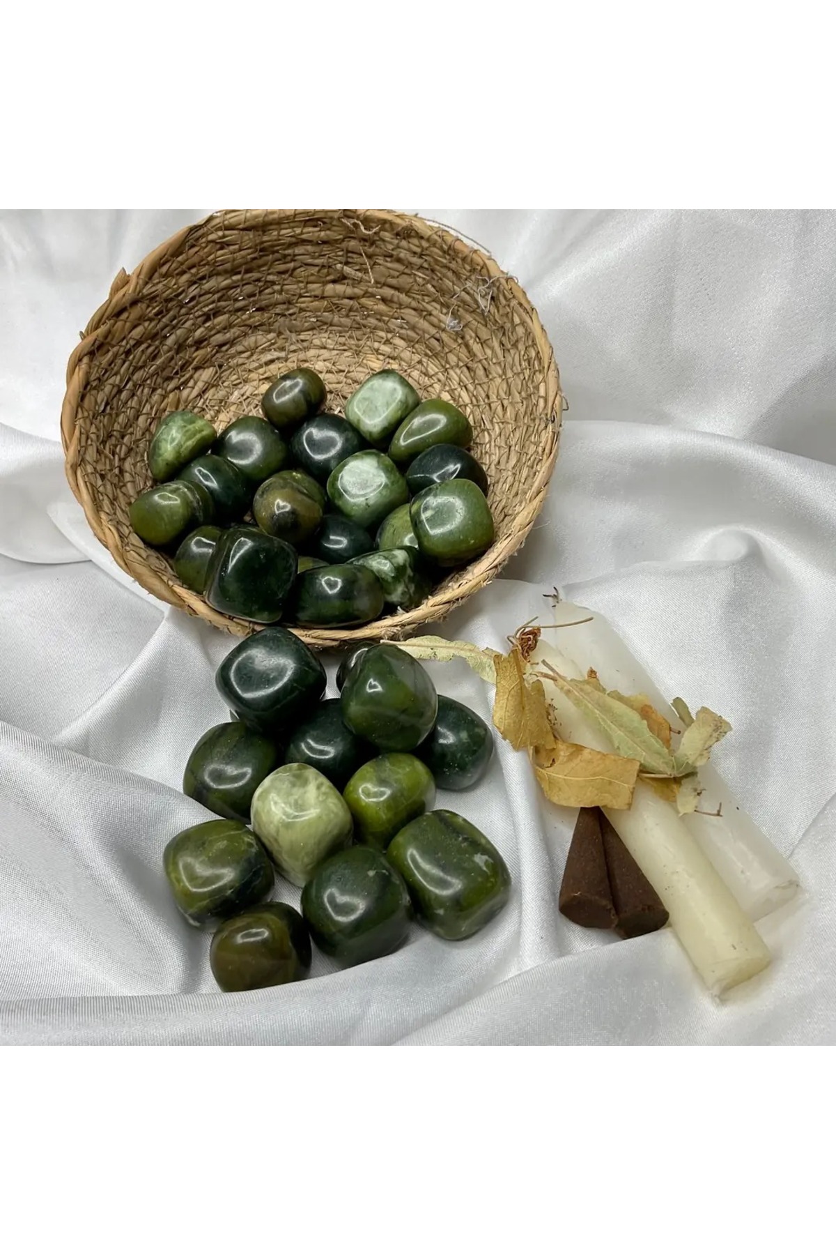 Elifsu Jewelry Yeşim (İyileştirici) Taşı Tamburlanmış