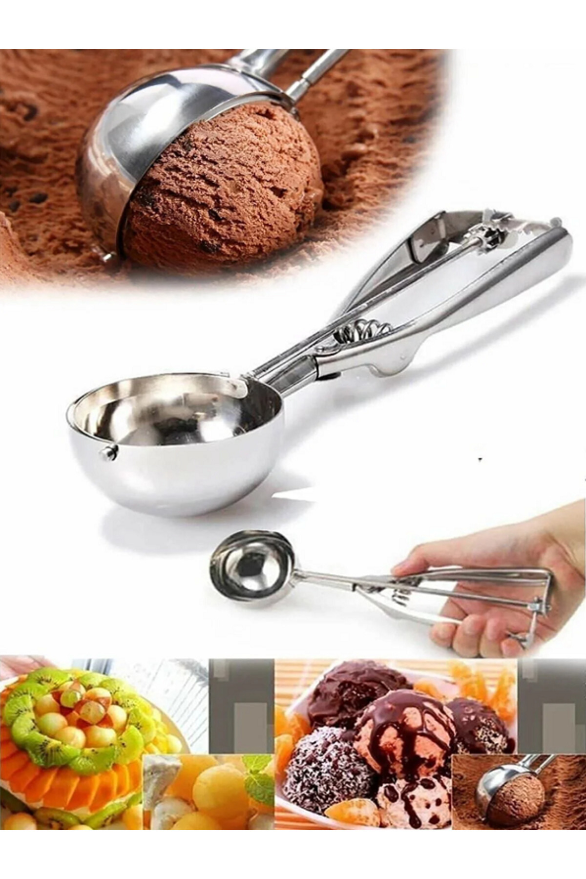 Stainless Steel Cookie Halva Ice Cream Serving Spoon