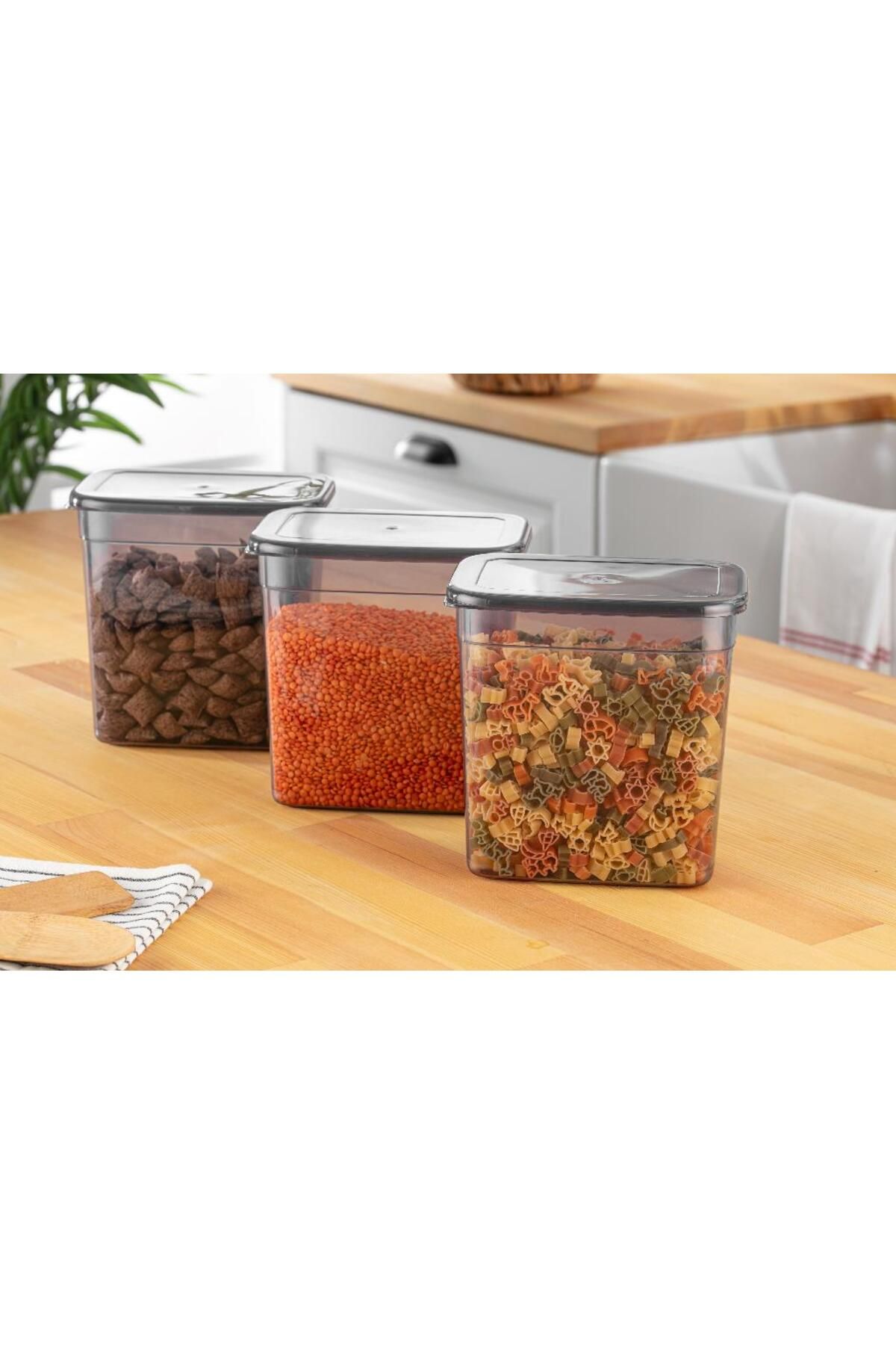 simplicity-3-Piece Tidy Rectangular Food and Spice Storage Container 2lt 2