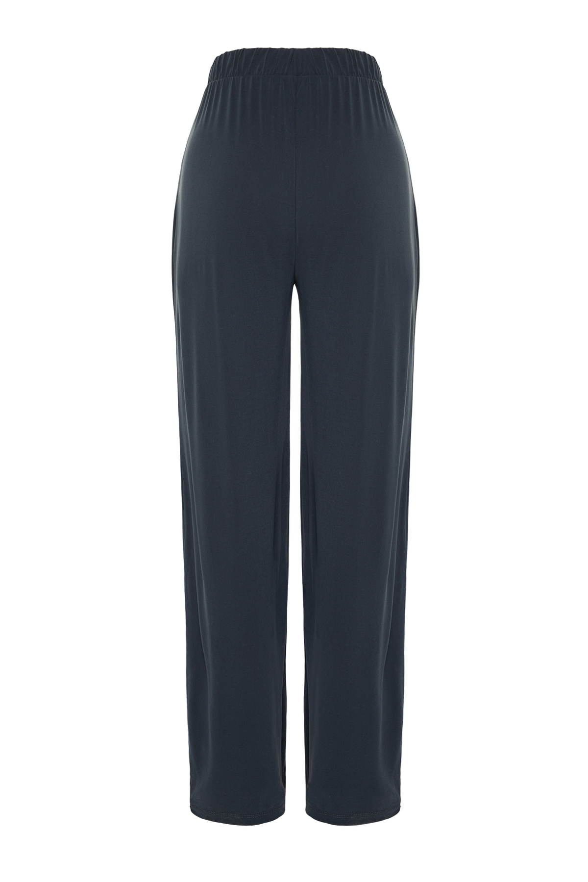 Trendyolmilla  Antrasit More Sustainable Yumuşak Wide Leg/Geniş Kesim Modal Premium Örme Pantolon TWOSS24PL00071 - Görsel 9