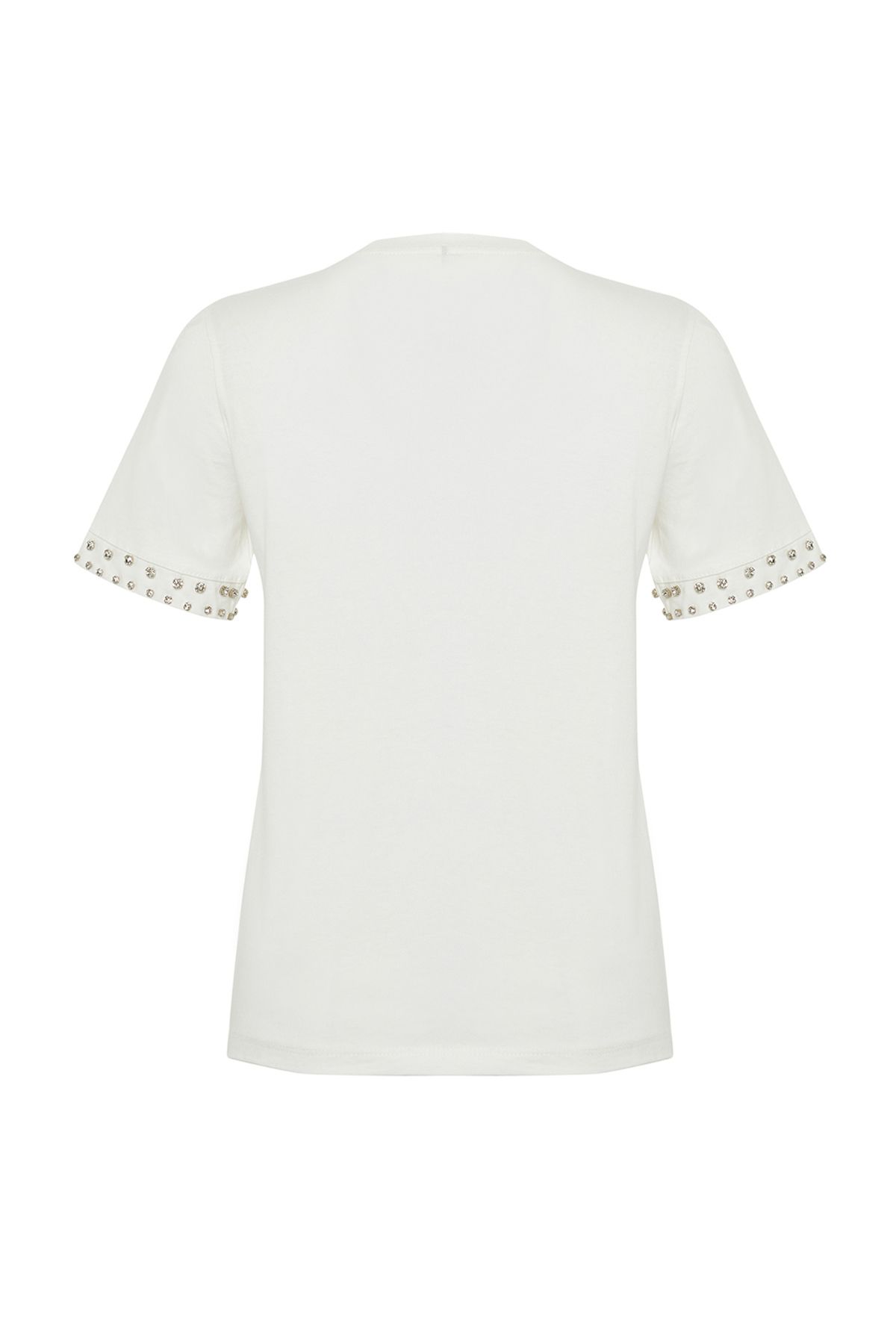 Trendyol Collection-Weißes gestricktes T-Shirt TWOSS24TS00070 8