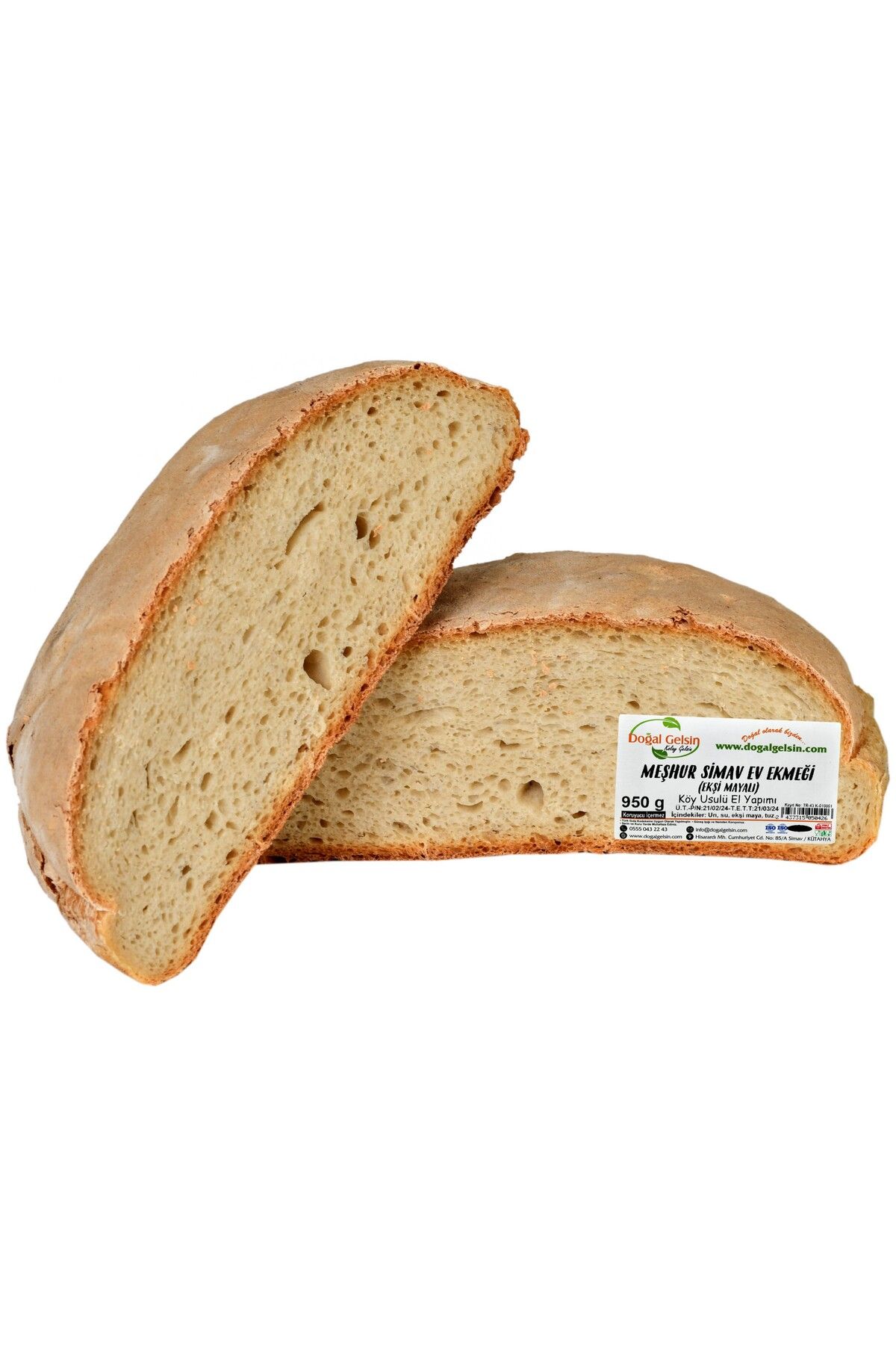 Doğal Olarak Simav'dan Doğal Gelsin Kolay Gelsin Ekşi Mayalı Meşhur Simav Ev Ekmeği - 950 Gr