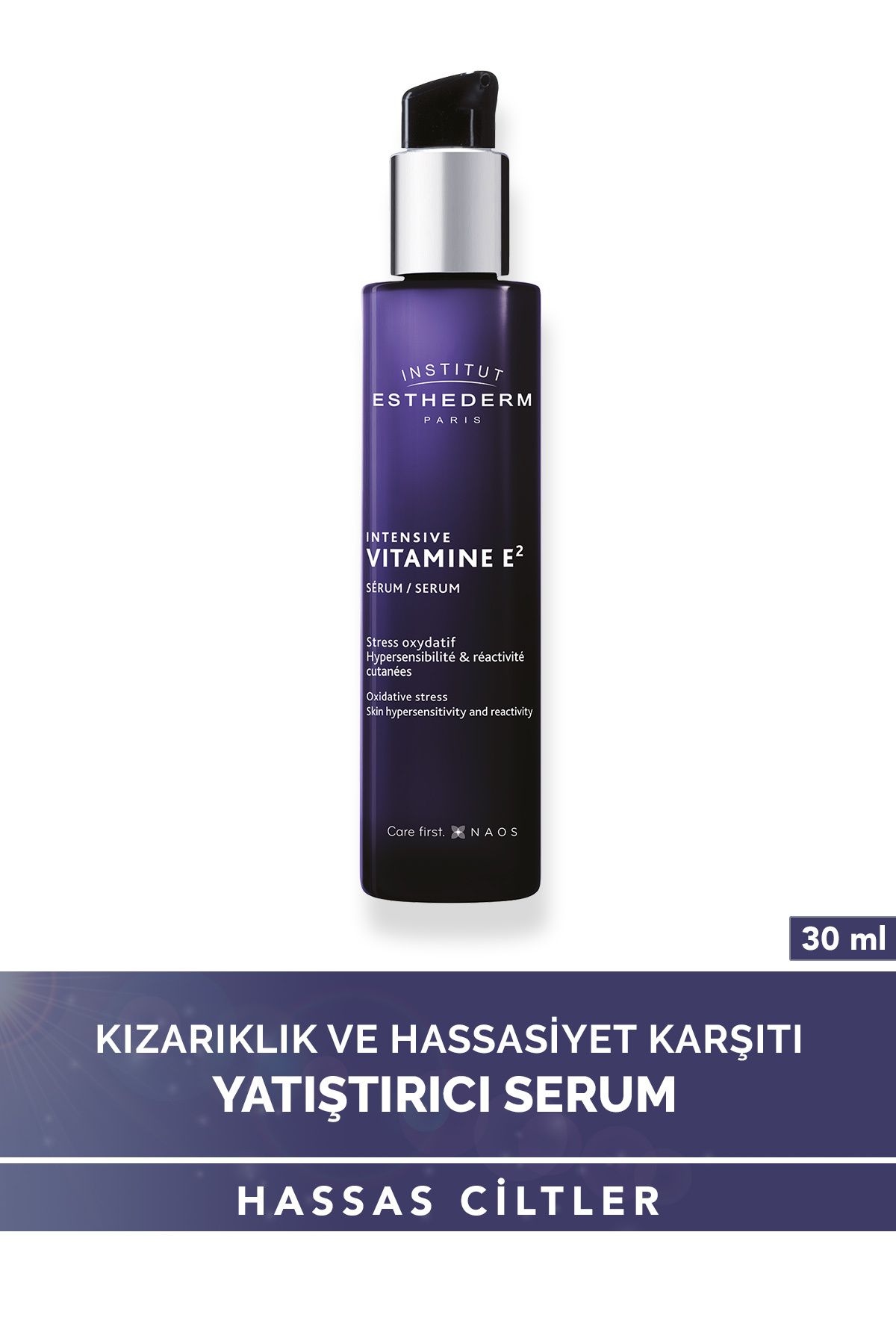 INSTITUT ESTHEDERM جوش و قرمزی پوست سرم ضد حساسیت با ویتامین E2 موثر 30 میلی لیتر