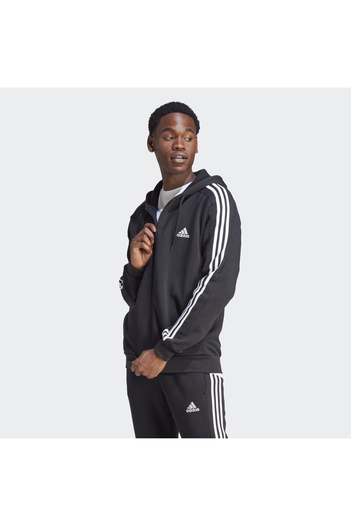 Adidas originals essential tracksuit black discount
