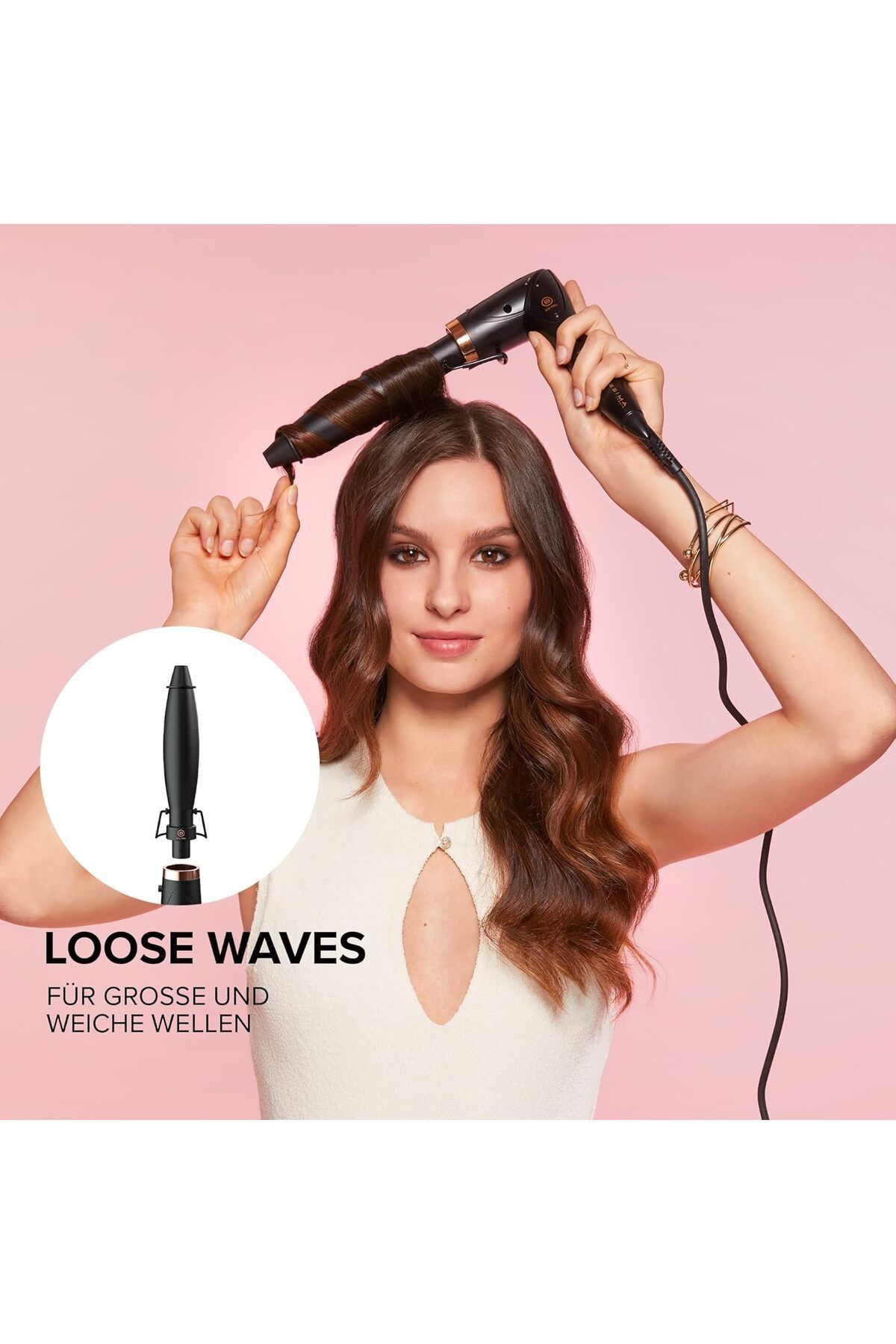 Bellisima-Hair Curling Iron: Wave and Curl Maker Modular Styler in 4 Different Styles 5