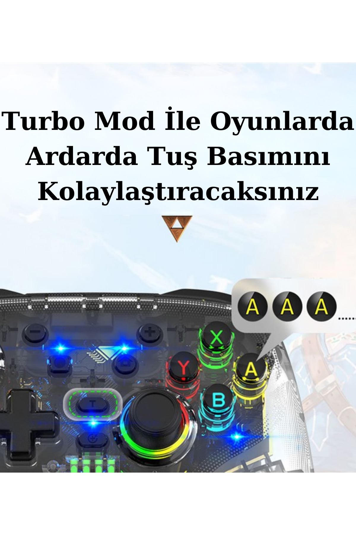S09 PC/Switch/iPhone/iPad/Android/TV/Gamepass/Geforce Now RGB Oyun Kolu Joystick 7