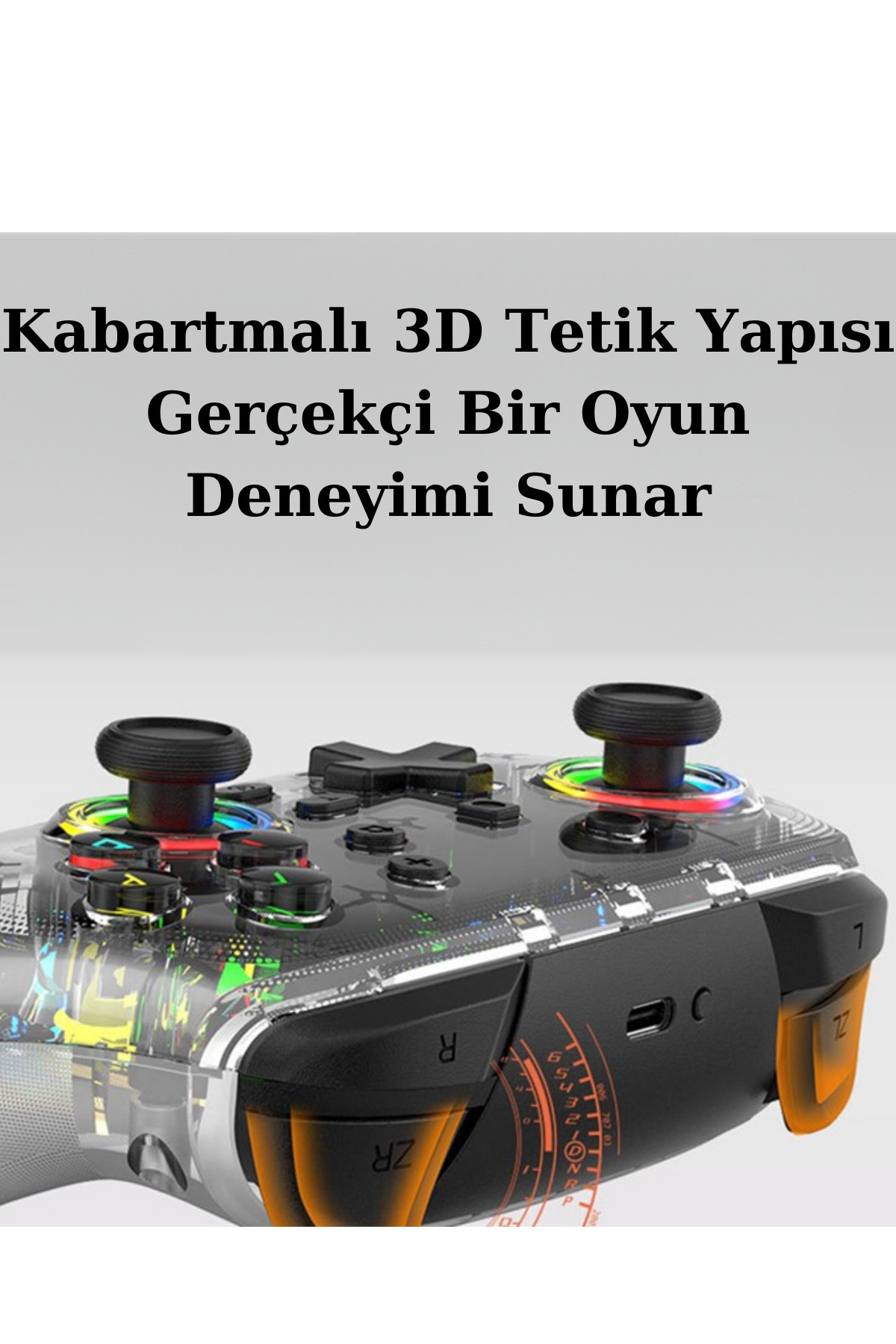 S09 PC/Switch/iPhone/iPad/Android/TV/Gamepass/Geforce Now RGB Oyun Kolu Joystick 5