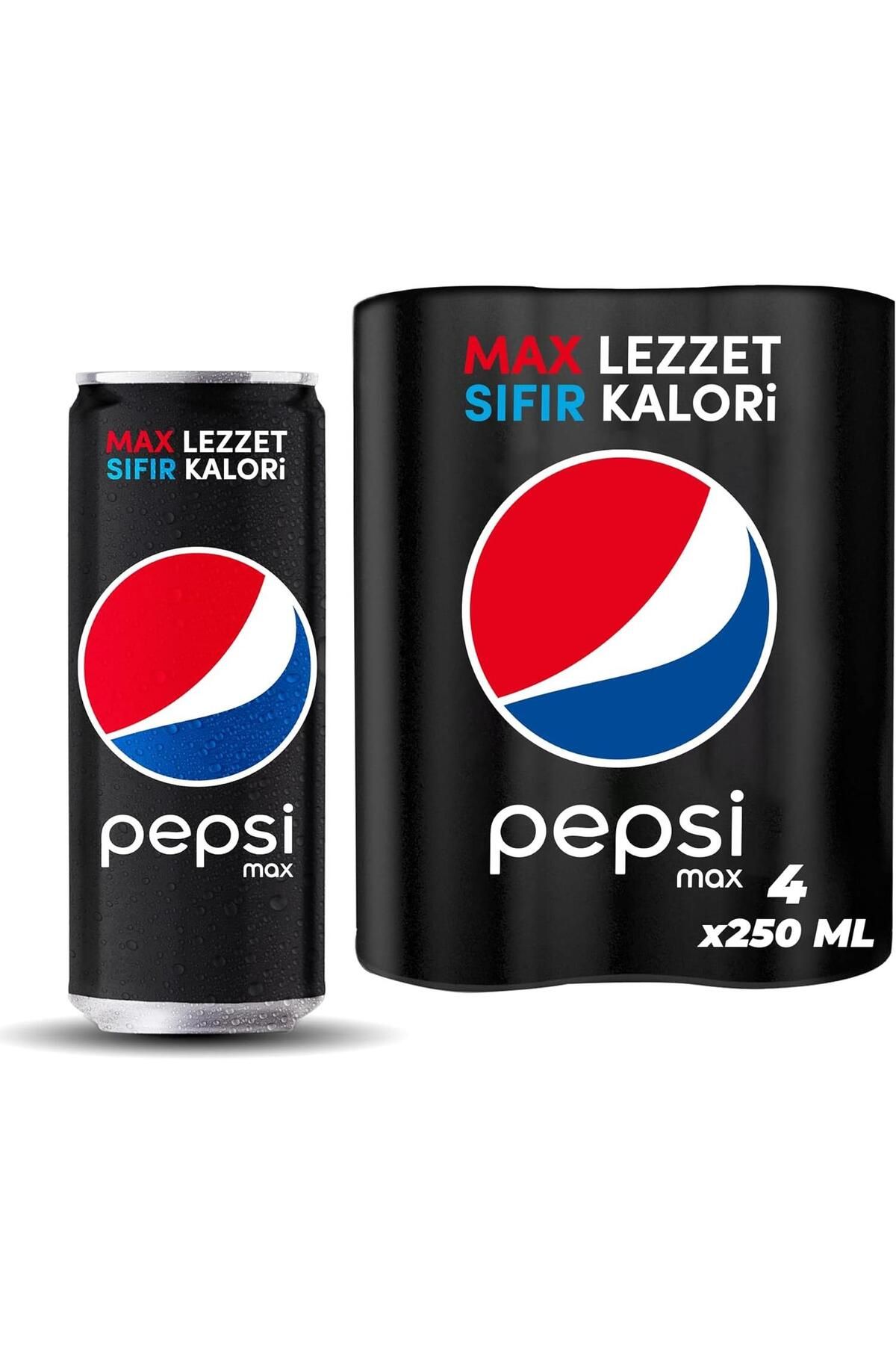 Pepsi Max Şekersiz Kola 250 Ml X 4 Adet