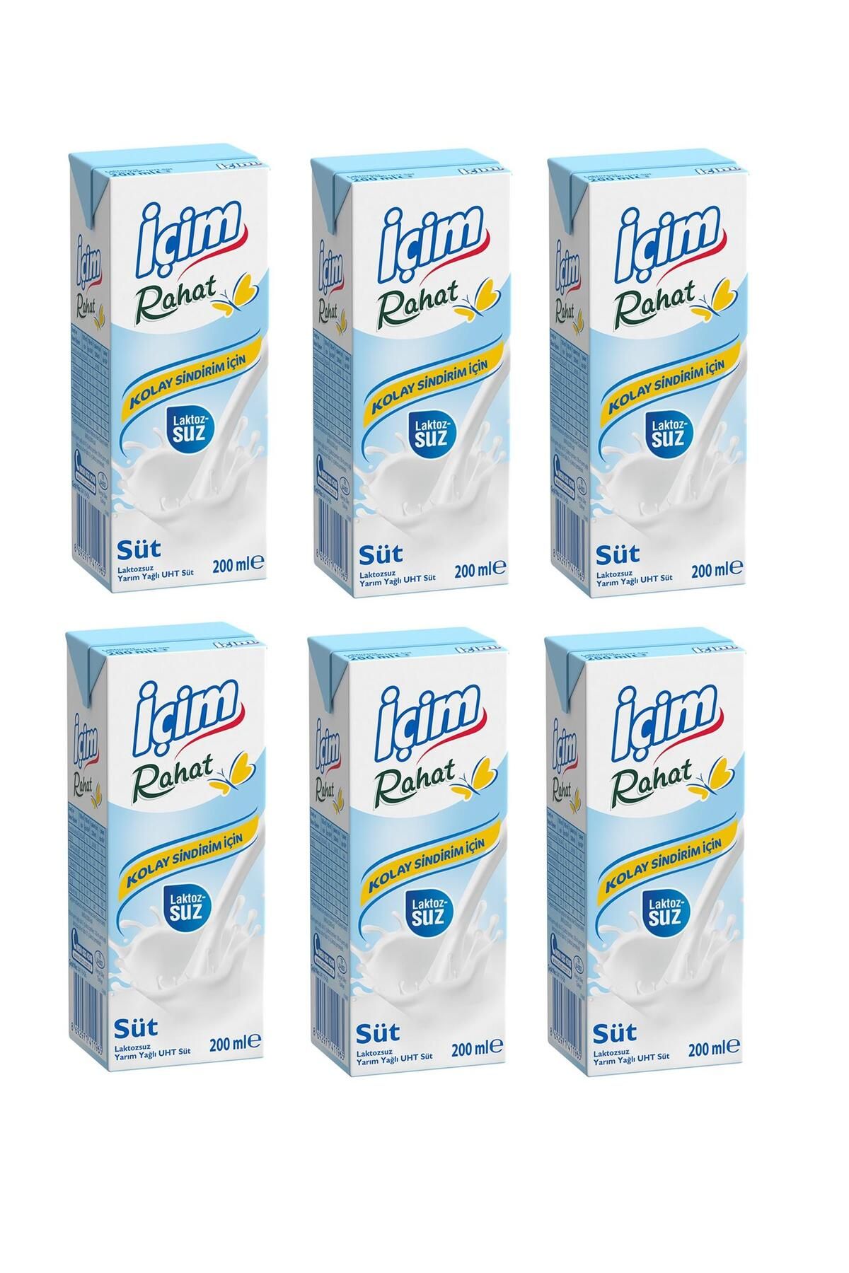 İçim Rahat Laktozsuz Süt 200 Ml X 6 Adet