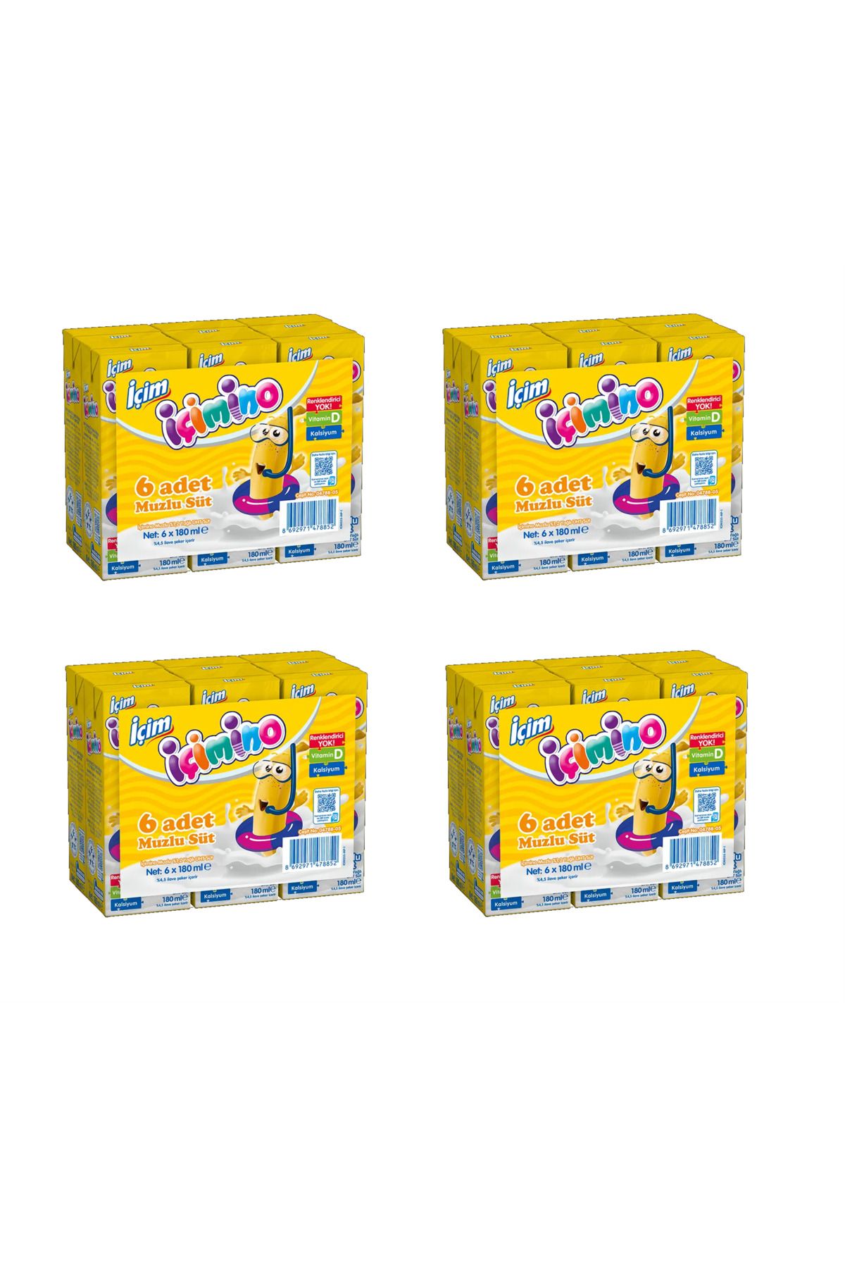 İçim İçimino Muzlu Süt 180 Ml X 24 Adet