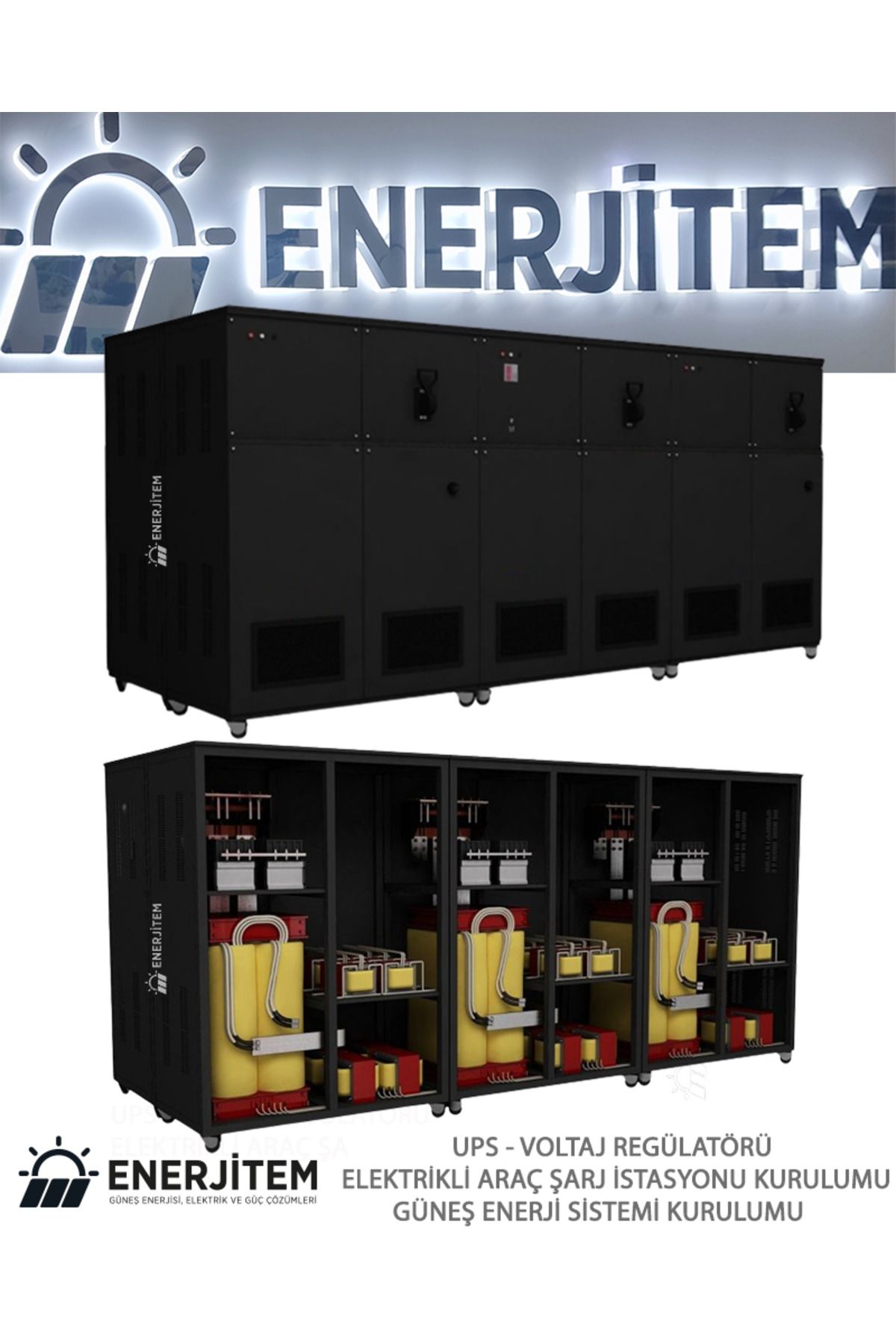 ENERJİTEM Voltaj Regülatörü Statik 250 Kva Trifaze Özel Üretim,Çok Sessiz, 250 Kva