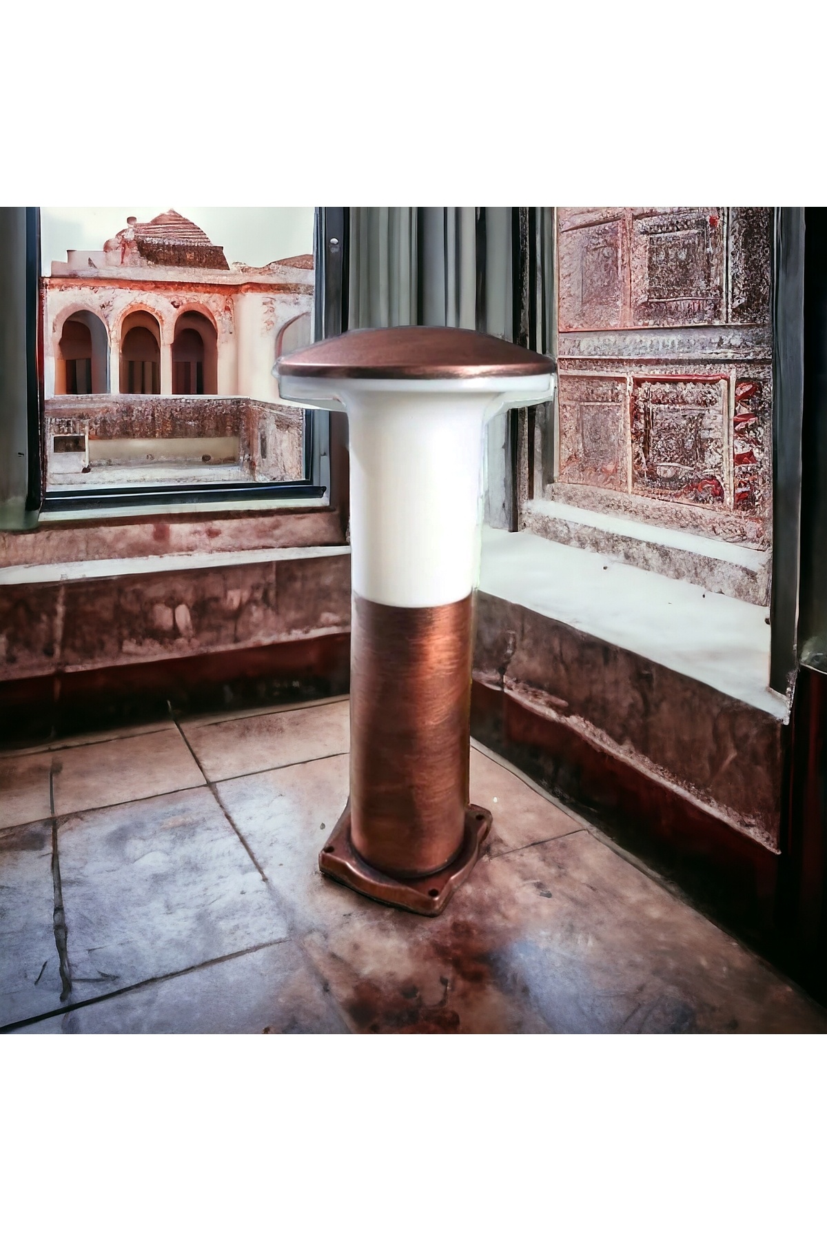 10 Watt Gün Işığı Bakır Eskitme Mantar Armatür, Bahçe Duvar, Çim, Yürüyüş Yolu, Set Üstü Aplik 4