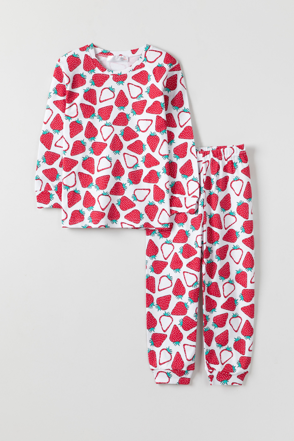 Kiraz Baskılı Uzun Kollu Pijama Takımı