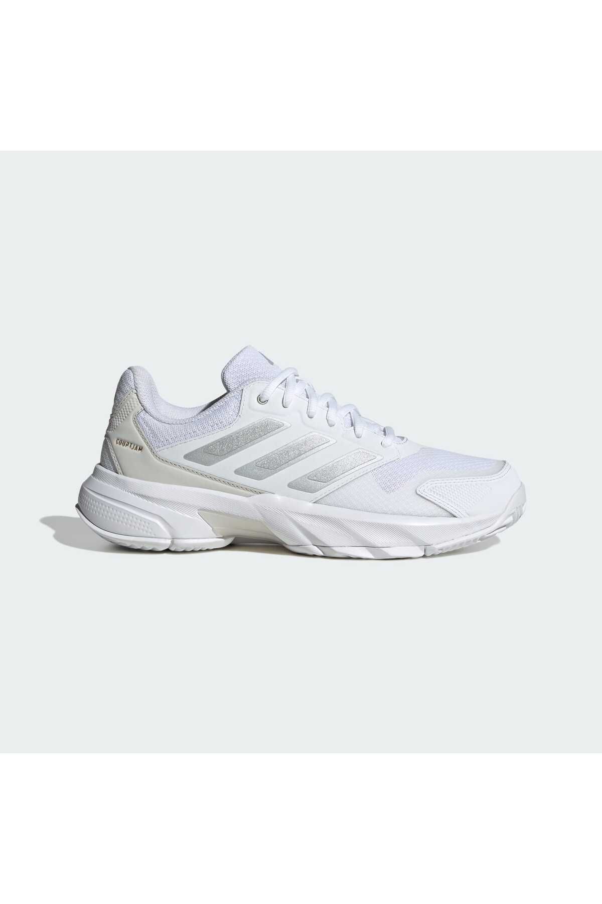 کفش تنیس سفید مردانه و زنانه Courtjam Control 3 adidas