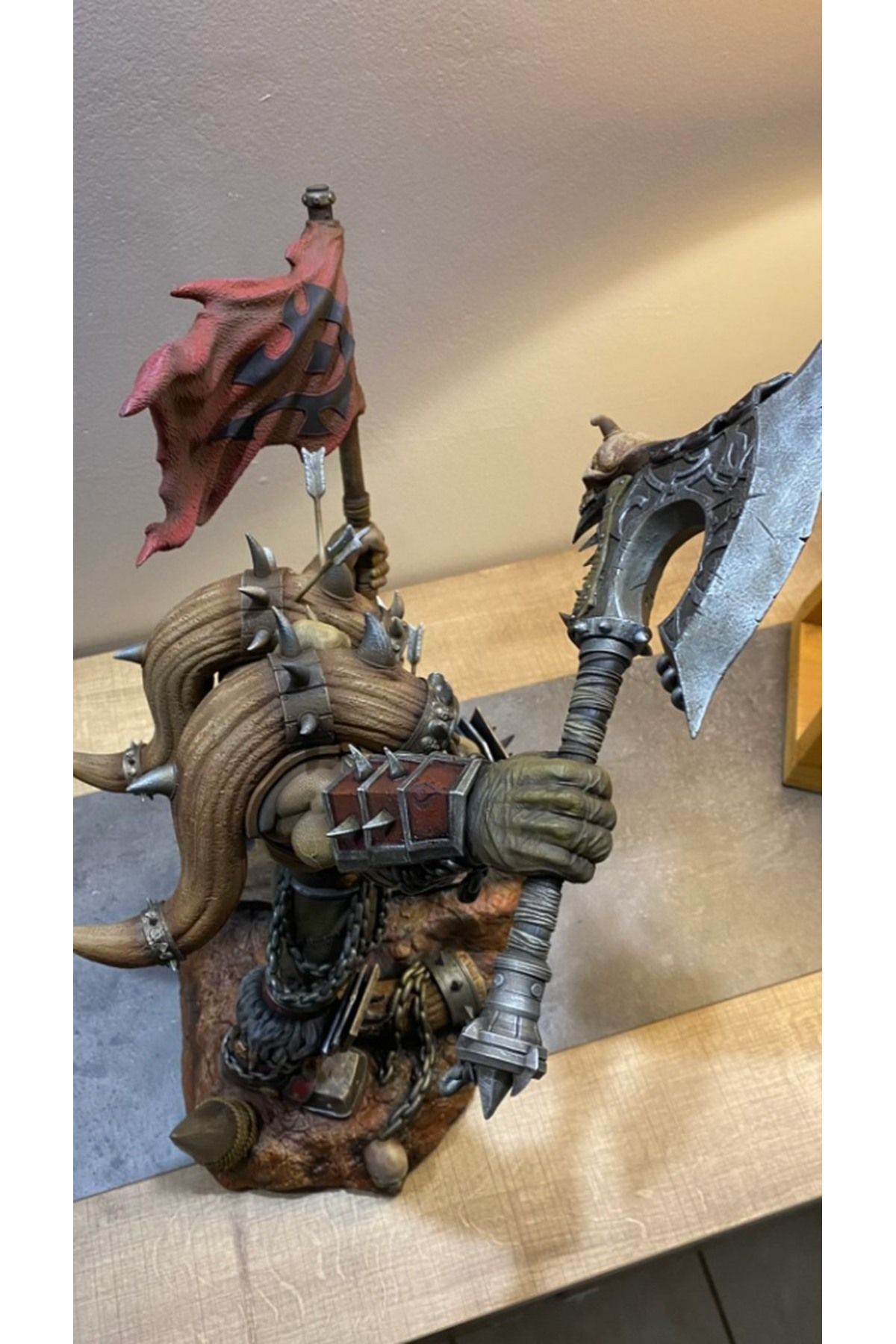 YILDIRIM AVANGART-World Of Warcraft Hellscream Figure WOW Garrosh Hellscream Object 25CM Large Size 5