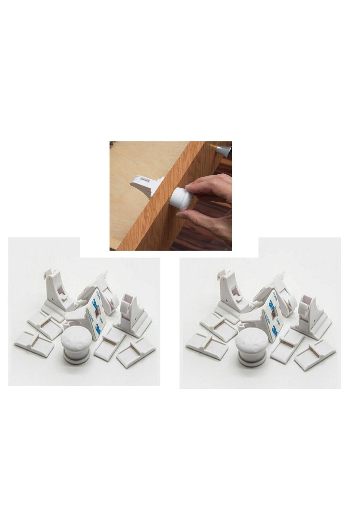Hdg-Hidden Magnetic Cabinet And Drawer Lock Magnetic Security Lock Set of 8 2