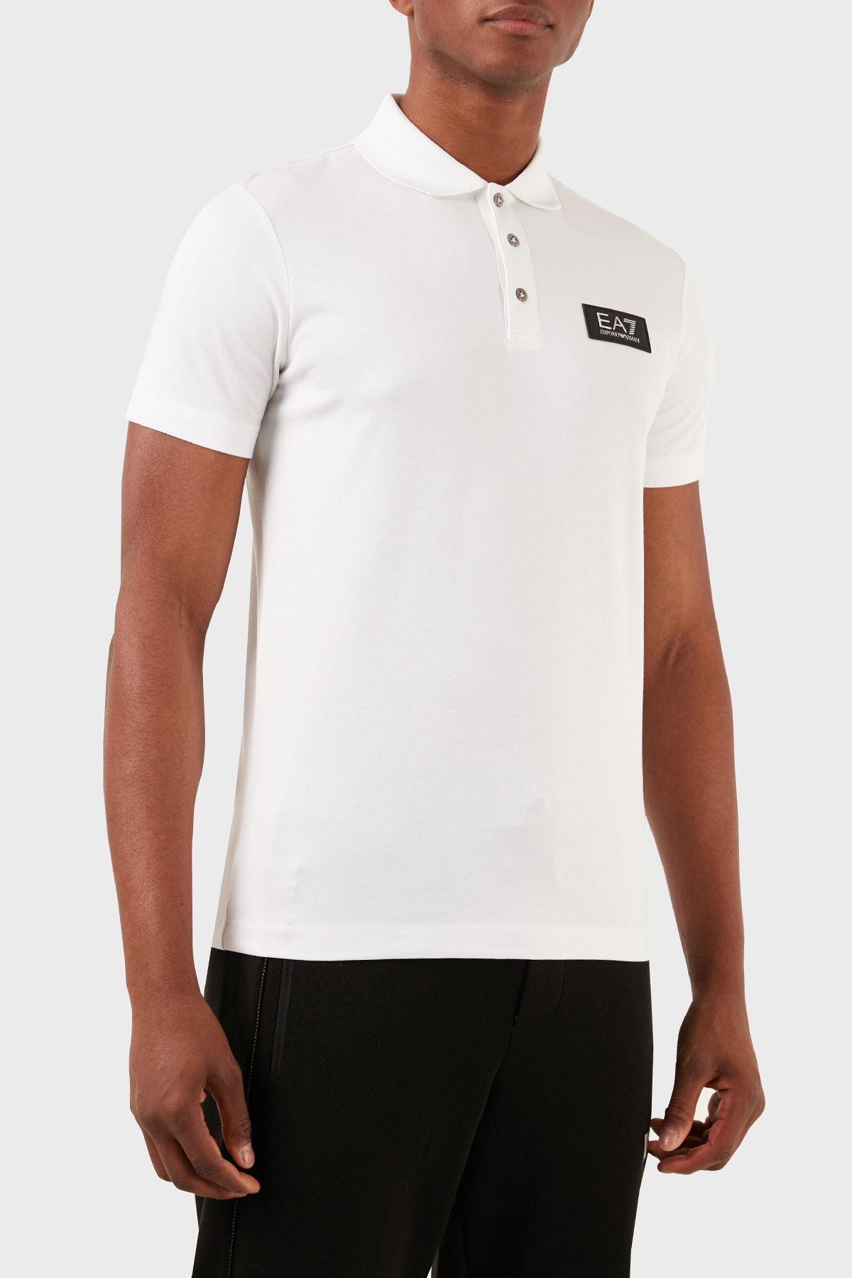 Ea7 polo clearance shirt white